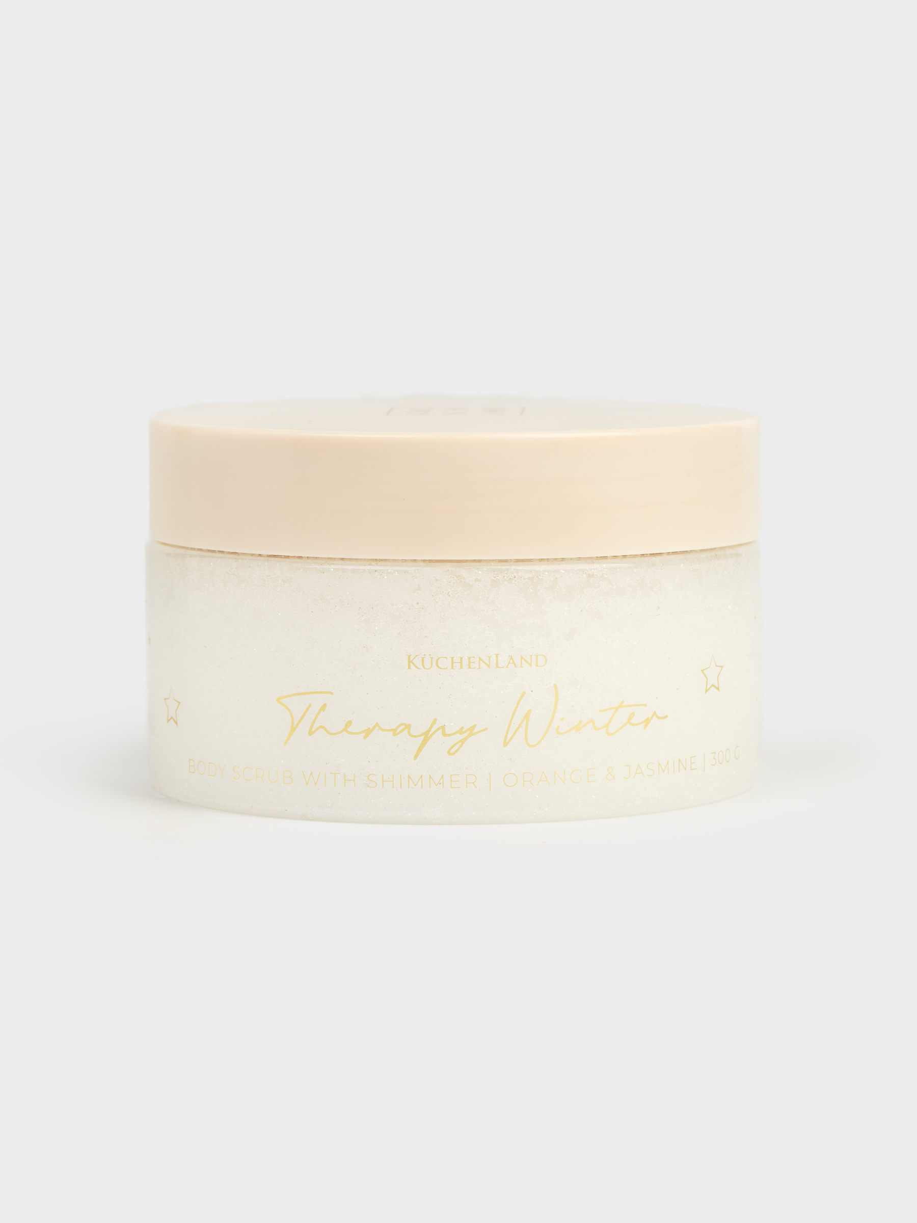 Денеге арналған скраб, 300 г, ылғалдандырады, шиммері бар, апельсин/ақжұпар, күміс, Therapy winter, image-0