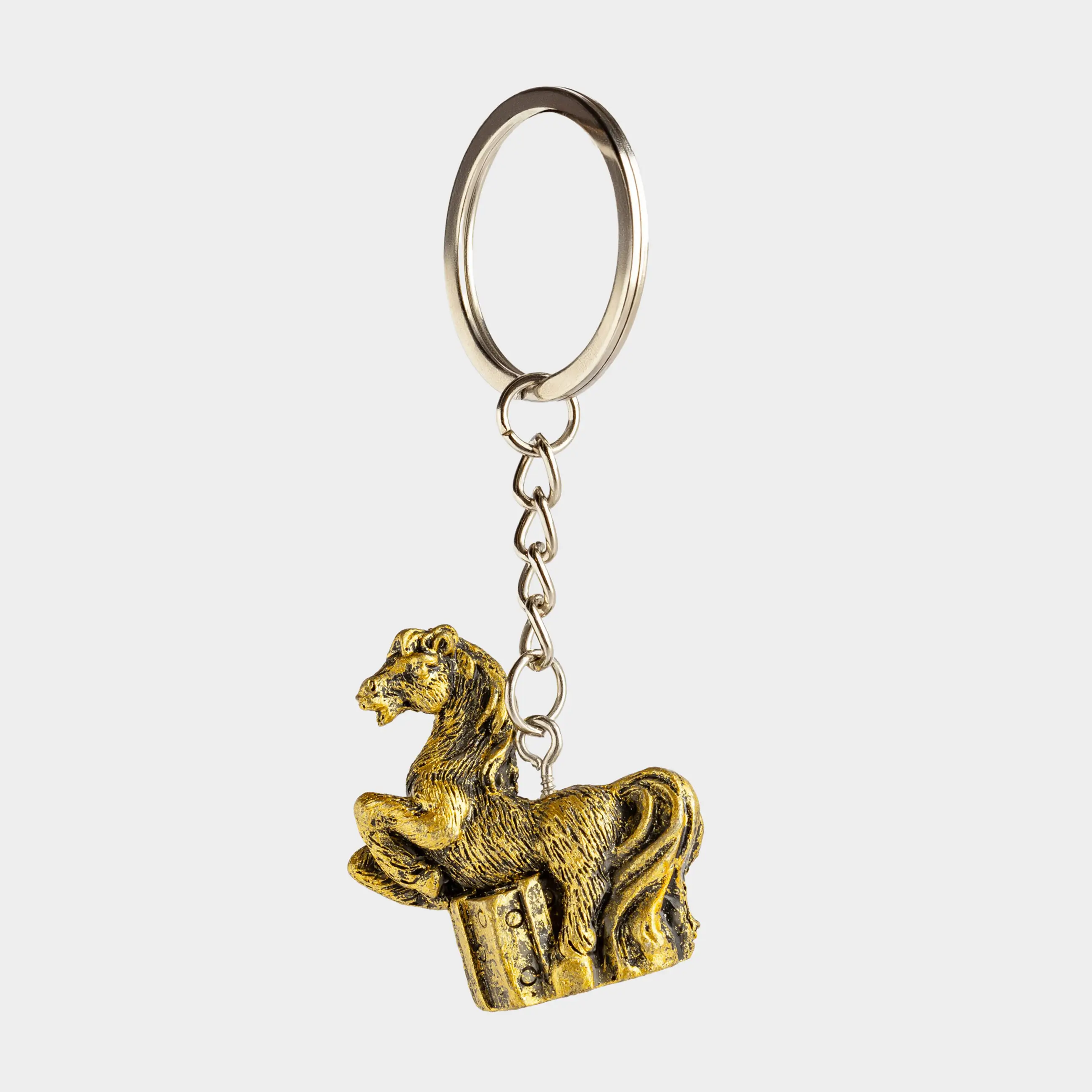 Салпыншақ, 4 см, полирезин/металл, қола, Жылқы сыйлықпен, Horse bronze
