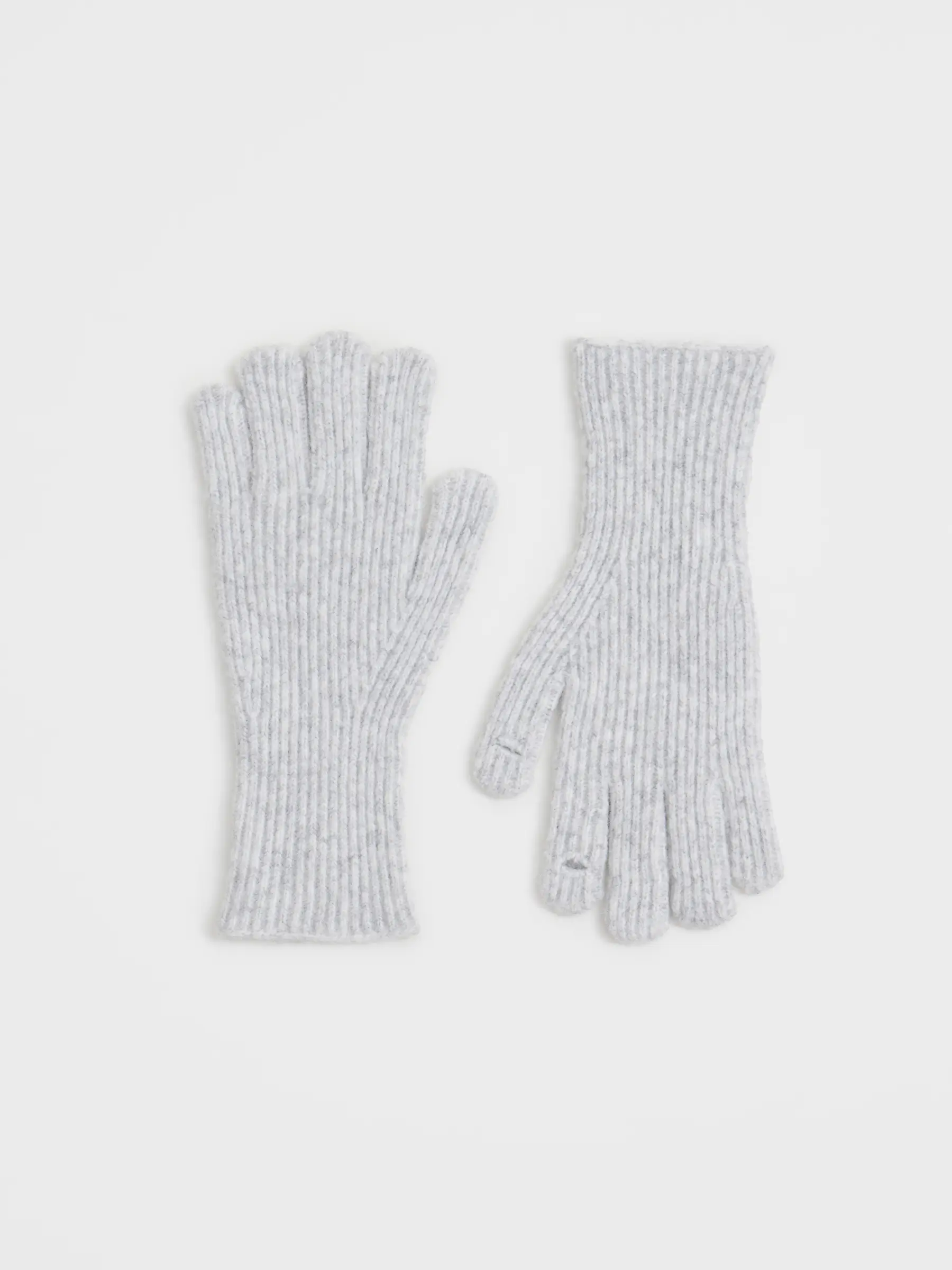 Перчатки женские, единый размер, полиэстер/акрил/нейлон, серые, Knitting