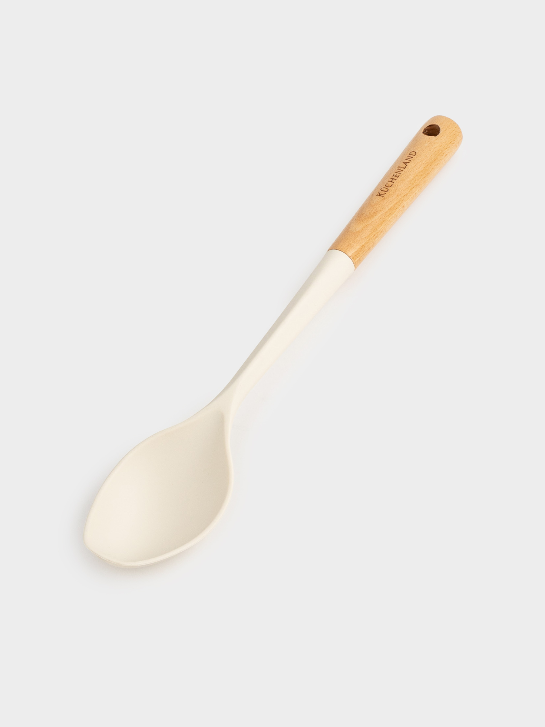 Ложка сервировочная, 32 см, силикон/дерево, молочная, Legerity, image-2