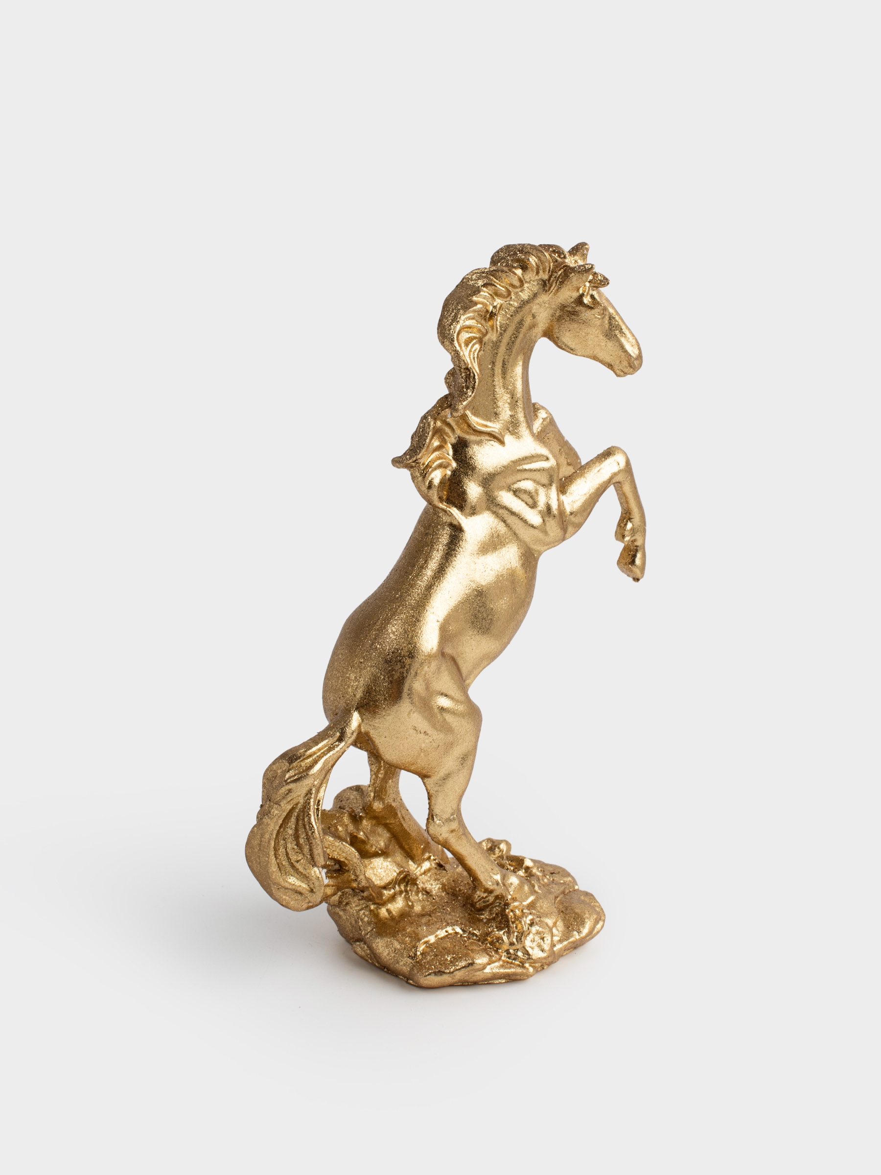 Мүсінше, 17 см, полирезин, алтын, Жылқы, Horse gold, image-5