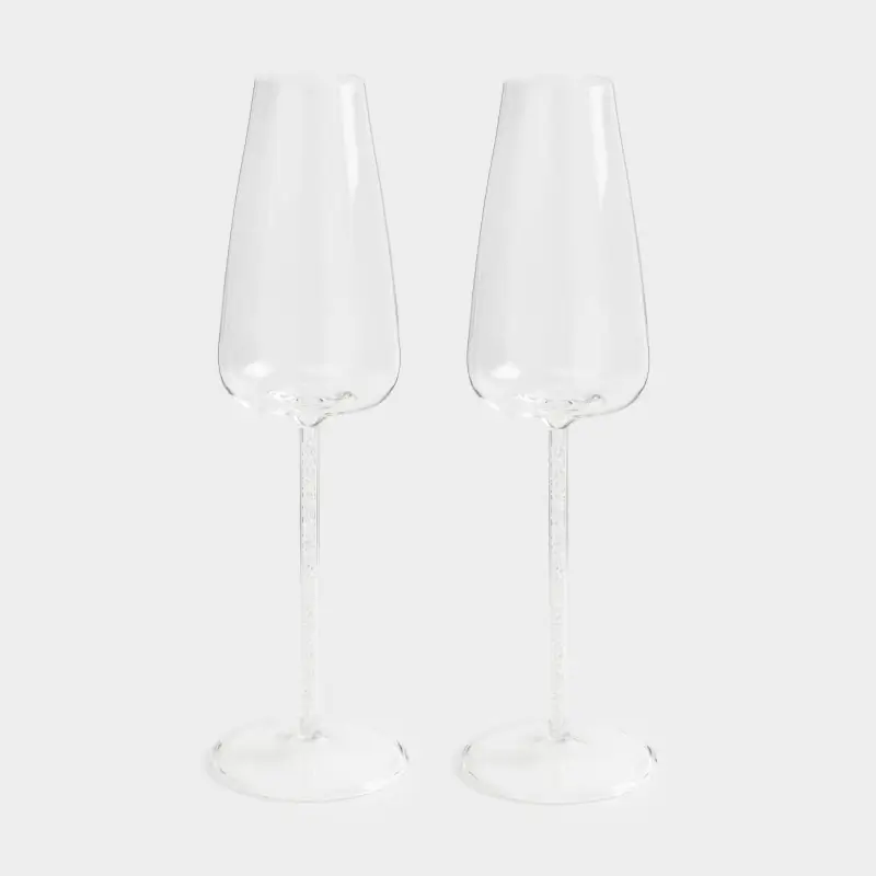 Бокал для шампанского, 270 мл, 2 шт, стекло Б/стразы, Sorento crystal, image-0