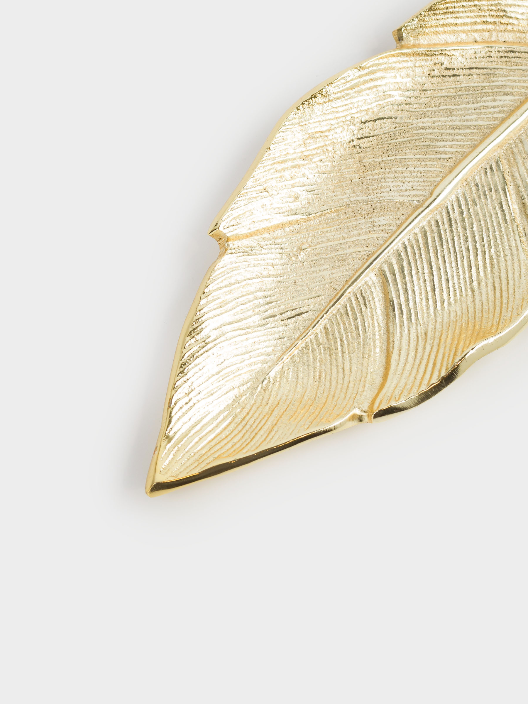 Блюдо декоративное, 26х9 см, металл, золотистое, Лист, Fantastic gold, image-7