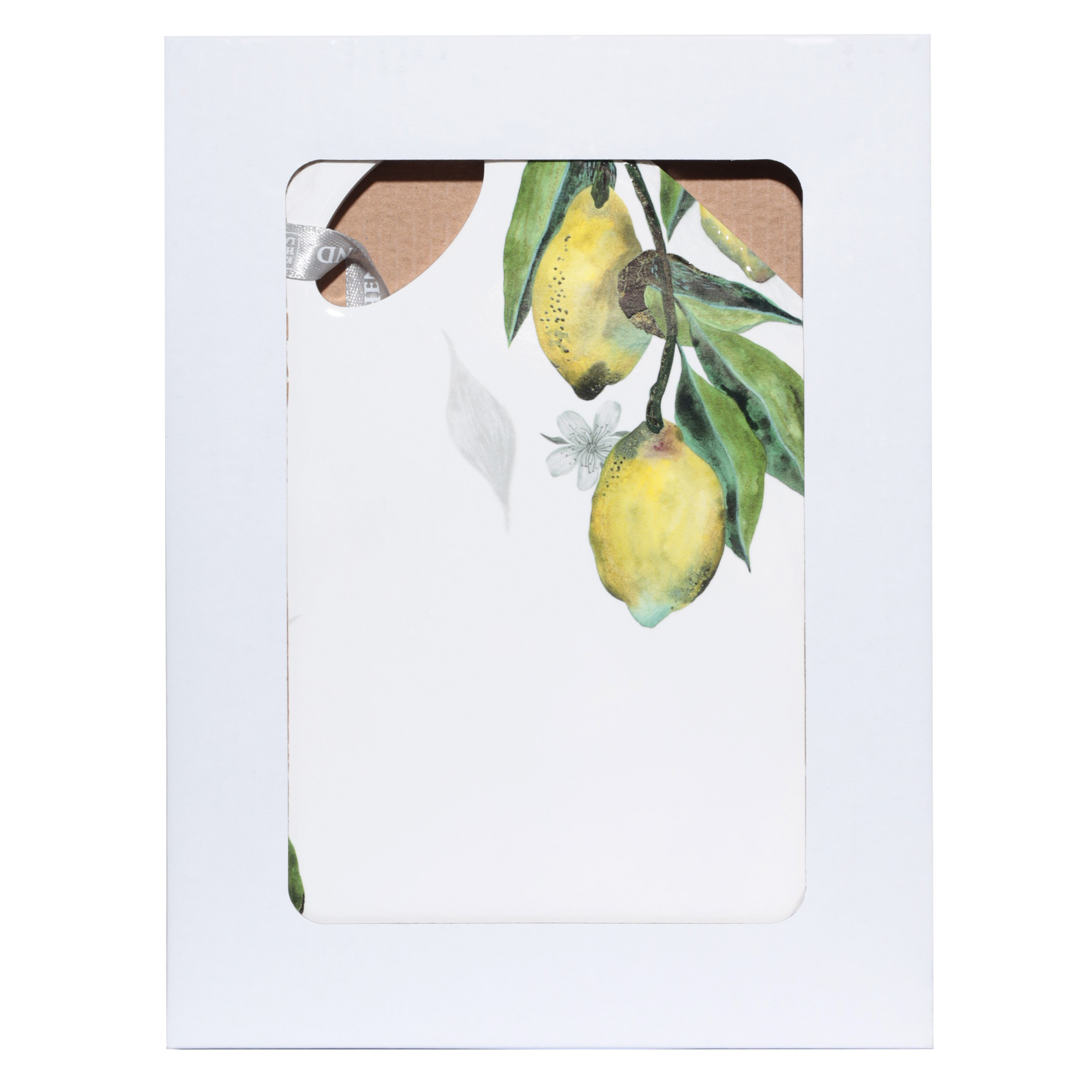 Ыстық стенд, 18x24 см, керамика / тығын, ақ, лимон, блумдағы Сицилия изображение № 3