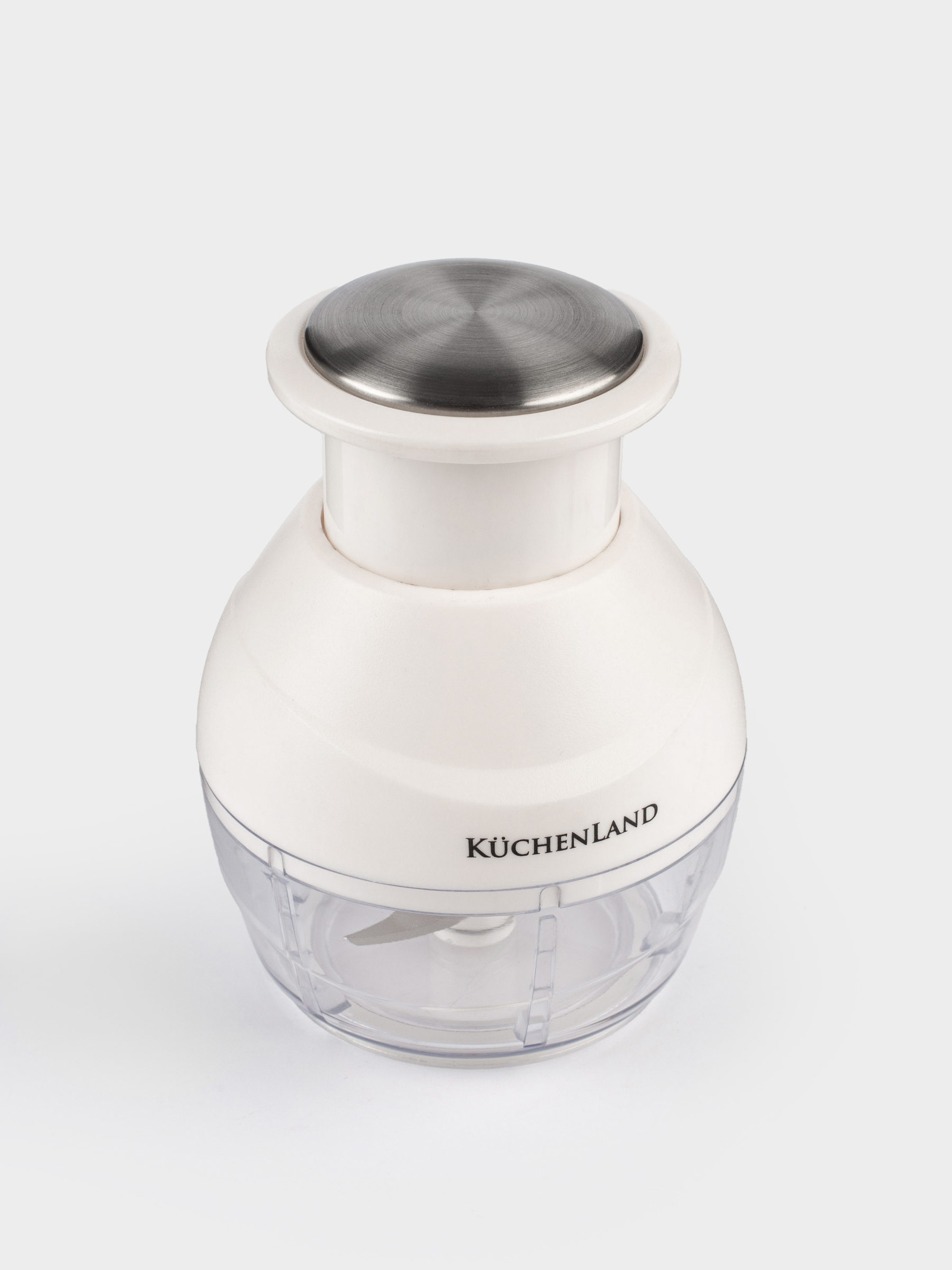 Измельчитель-блендер, 9 см, механический, пластик/сталь, молочный, Soft kitchen, image-4