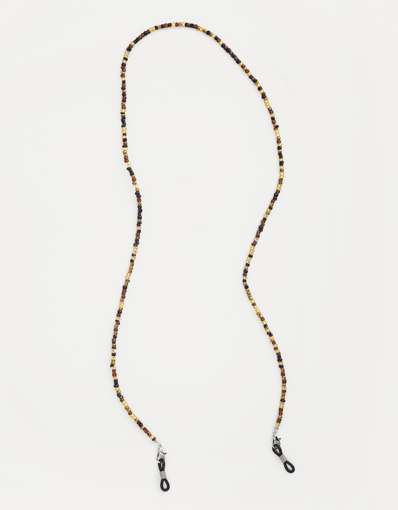 Цепочка для очков, 71 см, бисер/металл, цветная, Pearl color, image-0