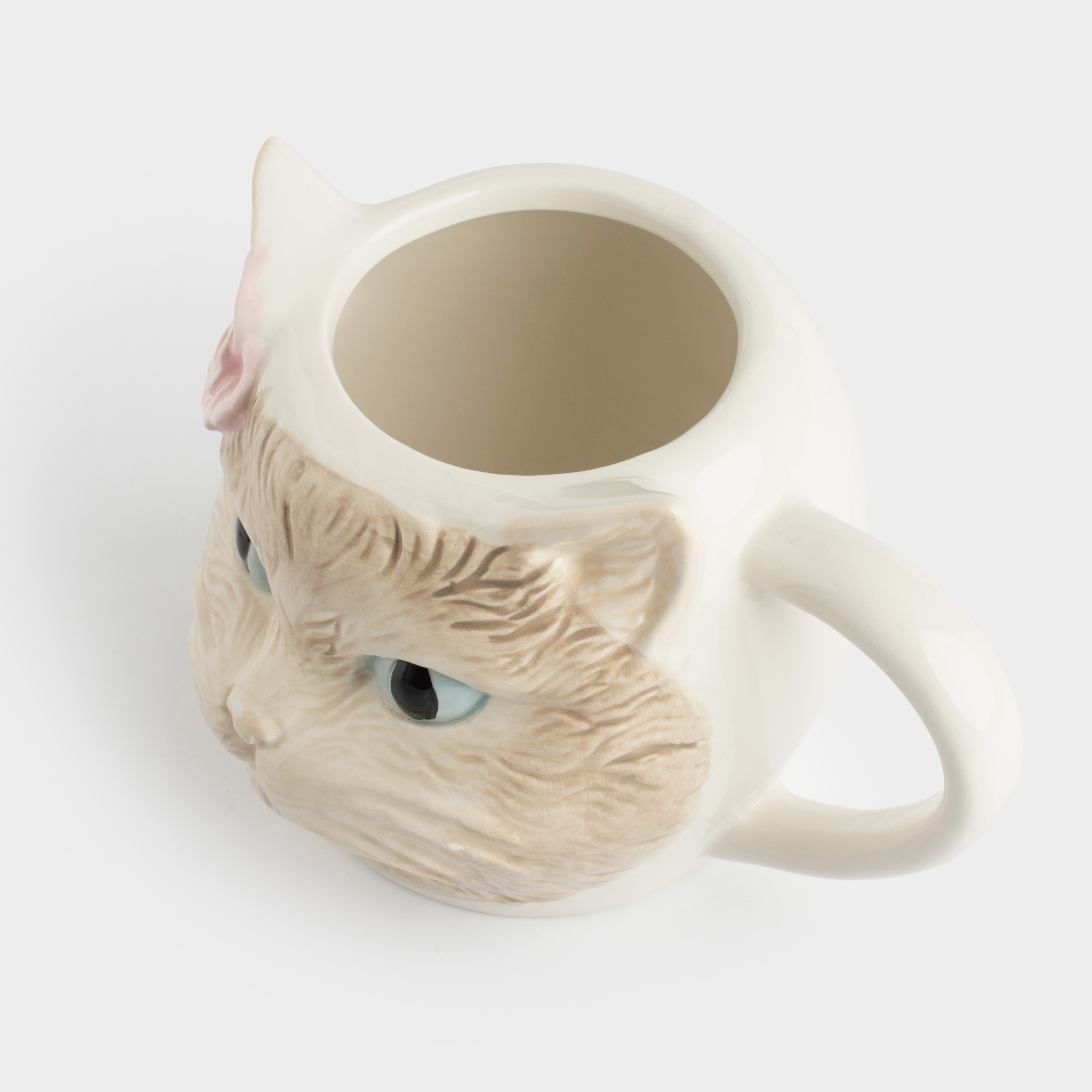 Саптыаяқ, 480 мл, керамика, сүт түстес сарғылт-қоңыр, Мысық, Cat, image-1