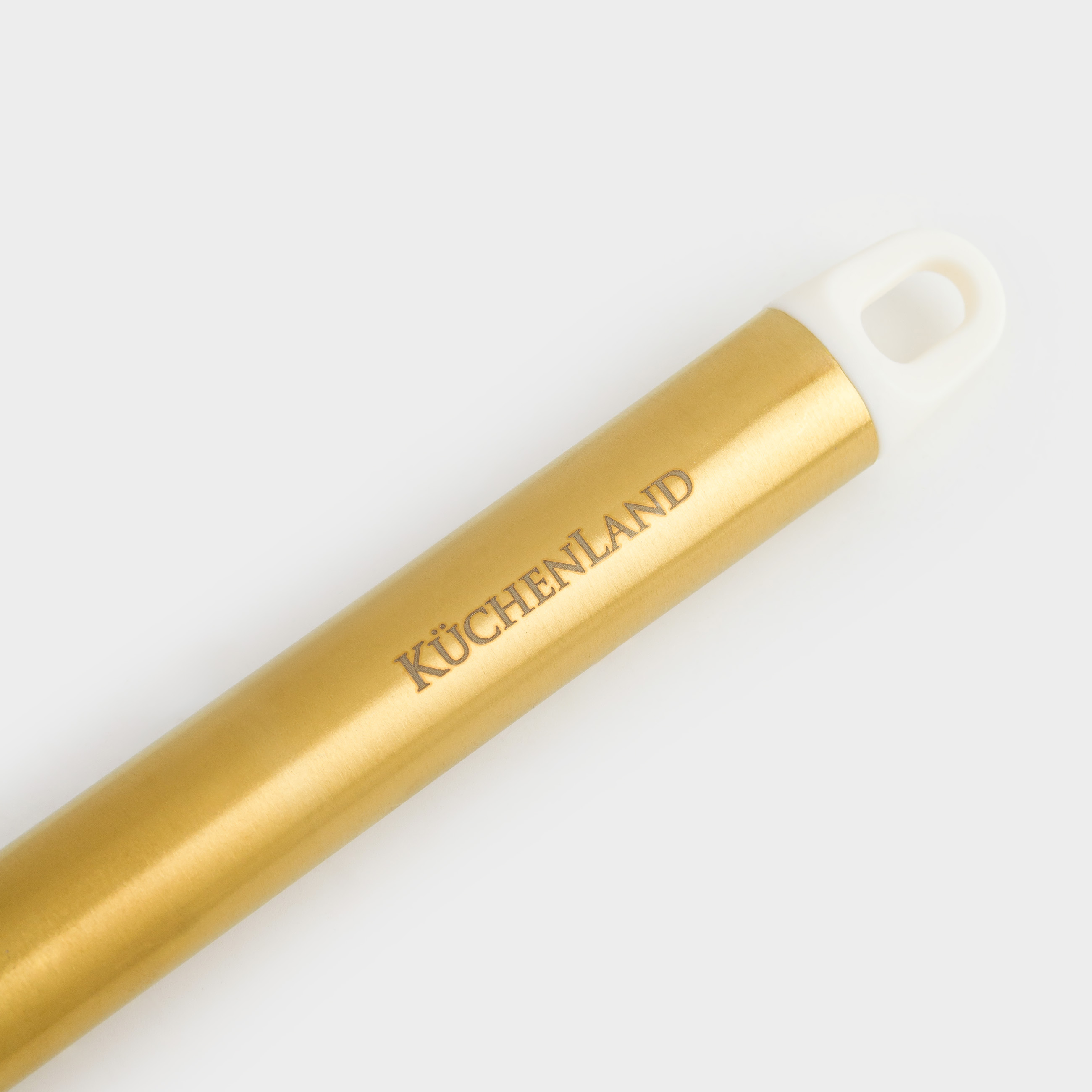 Қалақ, 33 см, болат/силикон, сүт түстес, Bello gold, image-3