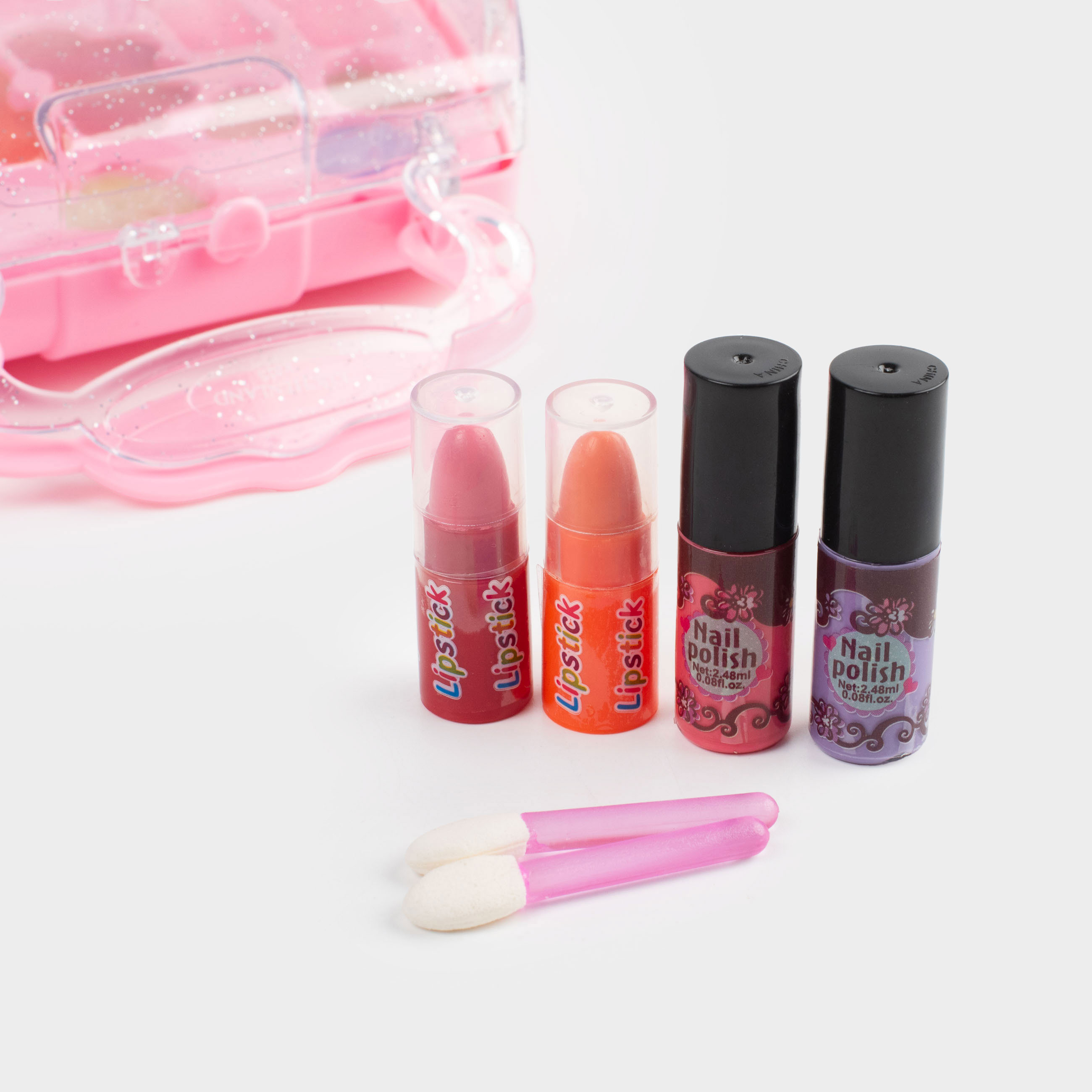 Набор косметики, детский, 15 см, 17 пр, пластик, розовый, Чемоданчик, Cosmetic kids, image-4
