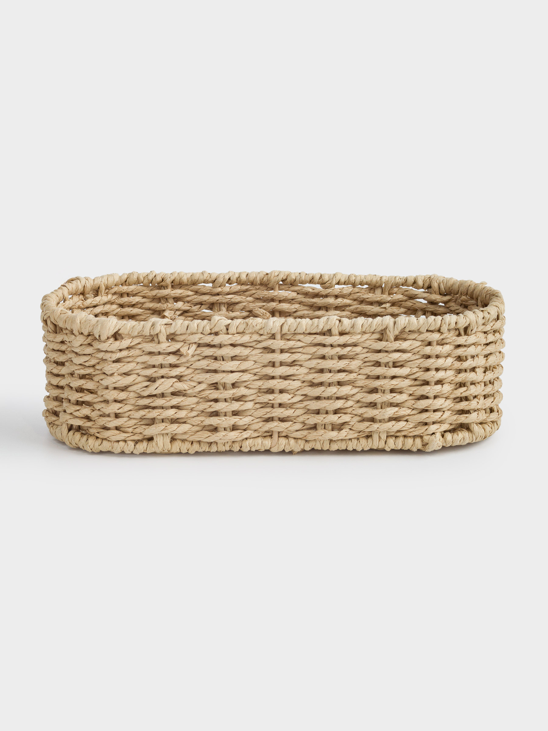 Корзина для столовых приборов, 25х10 см, плетеная, целлюлоза, овальная, Braided, image-0