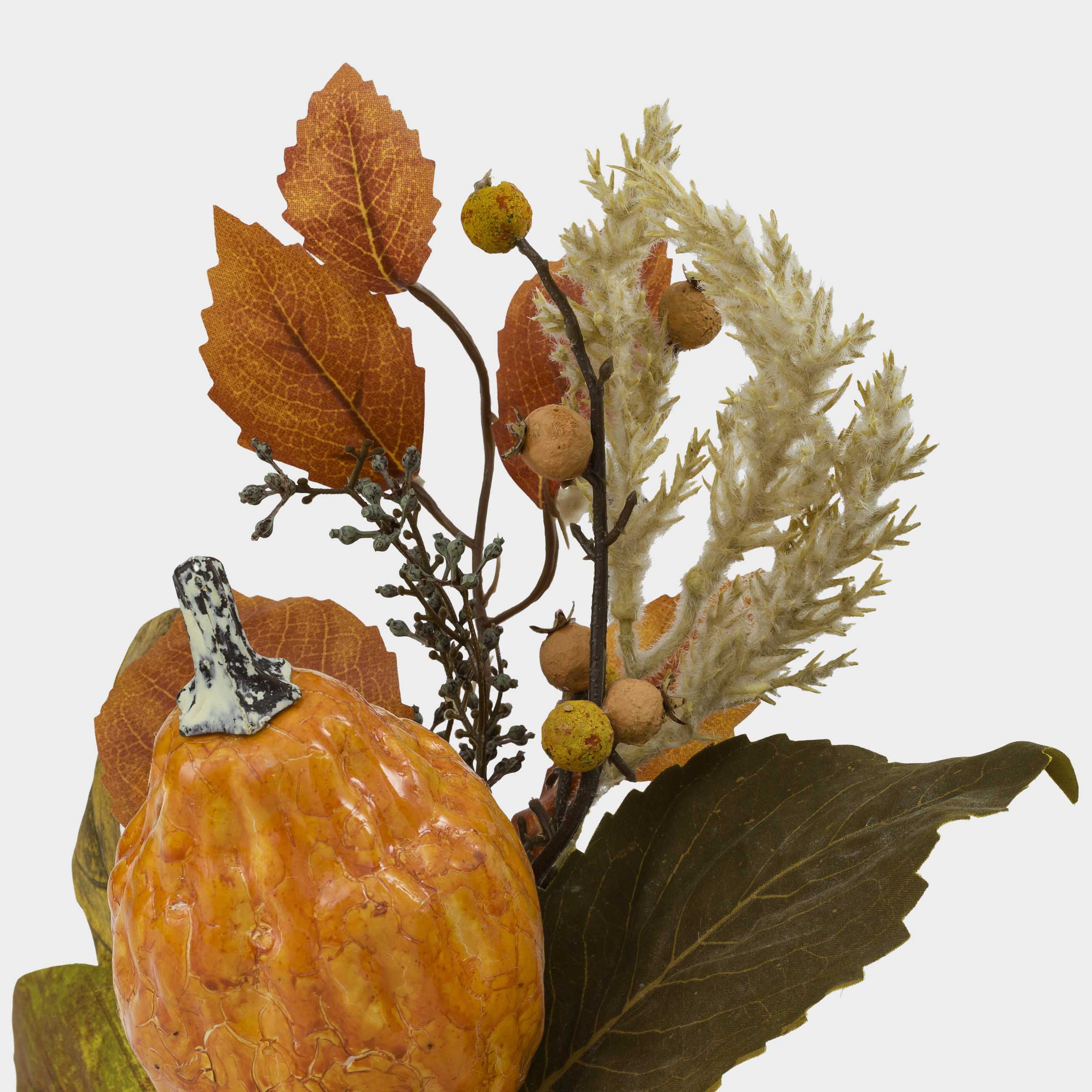 Сәндік бұтақ, 36 см, көбік/пластик, асқабақ және желелер, Forest symphony decor, image-3