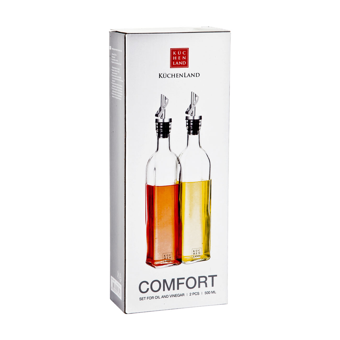 Бутылка для масла и уксуса, 500 мл, 2 шт, стекло/металл, Comfort, image-2