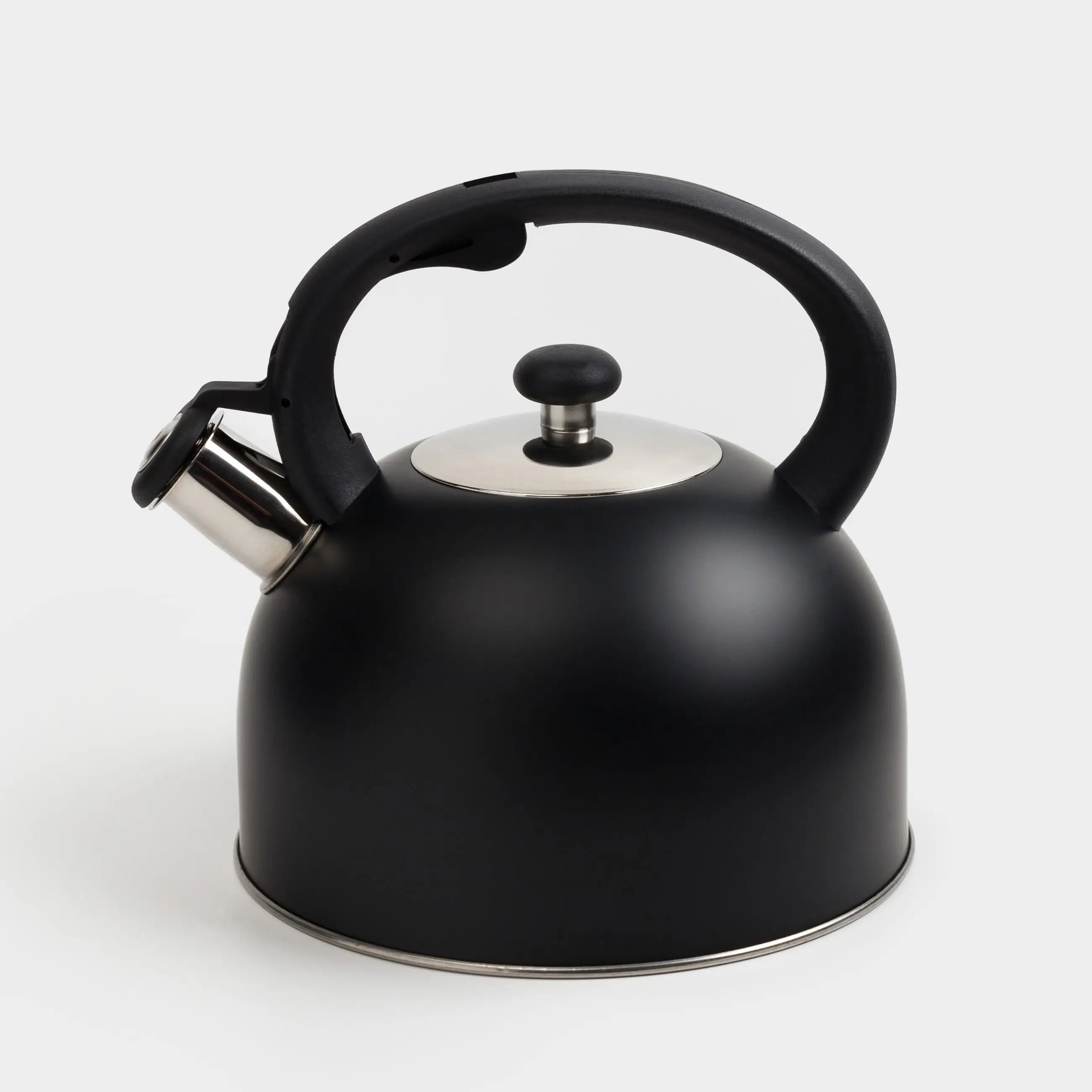 Чайник, 3 л, со свистком, сталь/нейлон, черный, Whistle, image-0