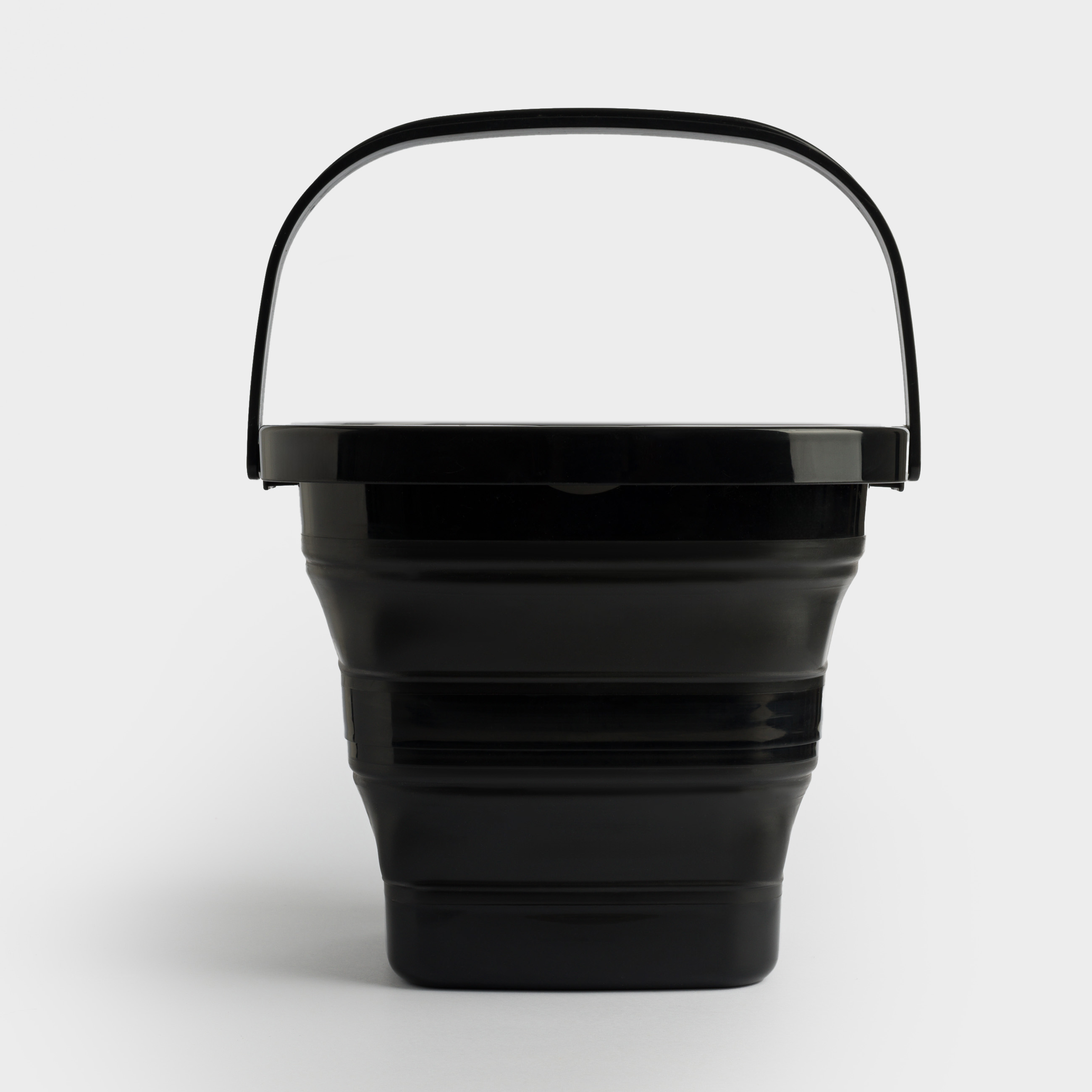 Ведро складное, 5 л, пластик/резина, квадратное, черное, Foldaway black, image-1