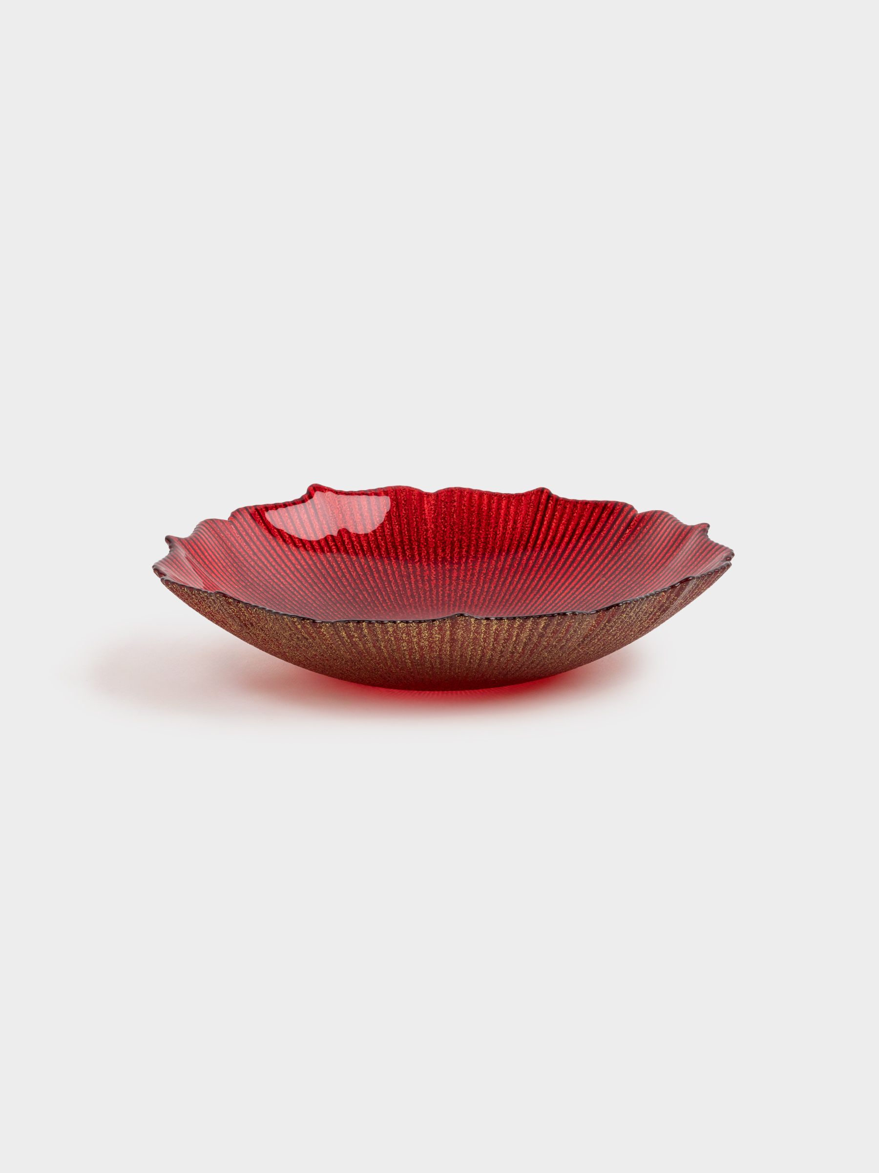 Блюдо глубокое, 20х5 см, стекло, красное, Ribby color, image-2