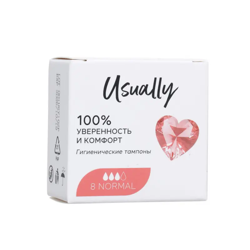 Тампоны гигиенические, 8 шт, Normal, Usually ,image-0