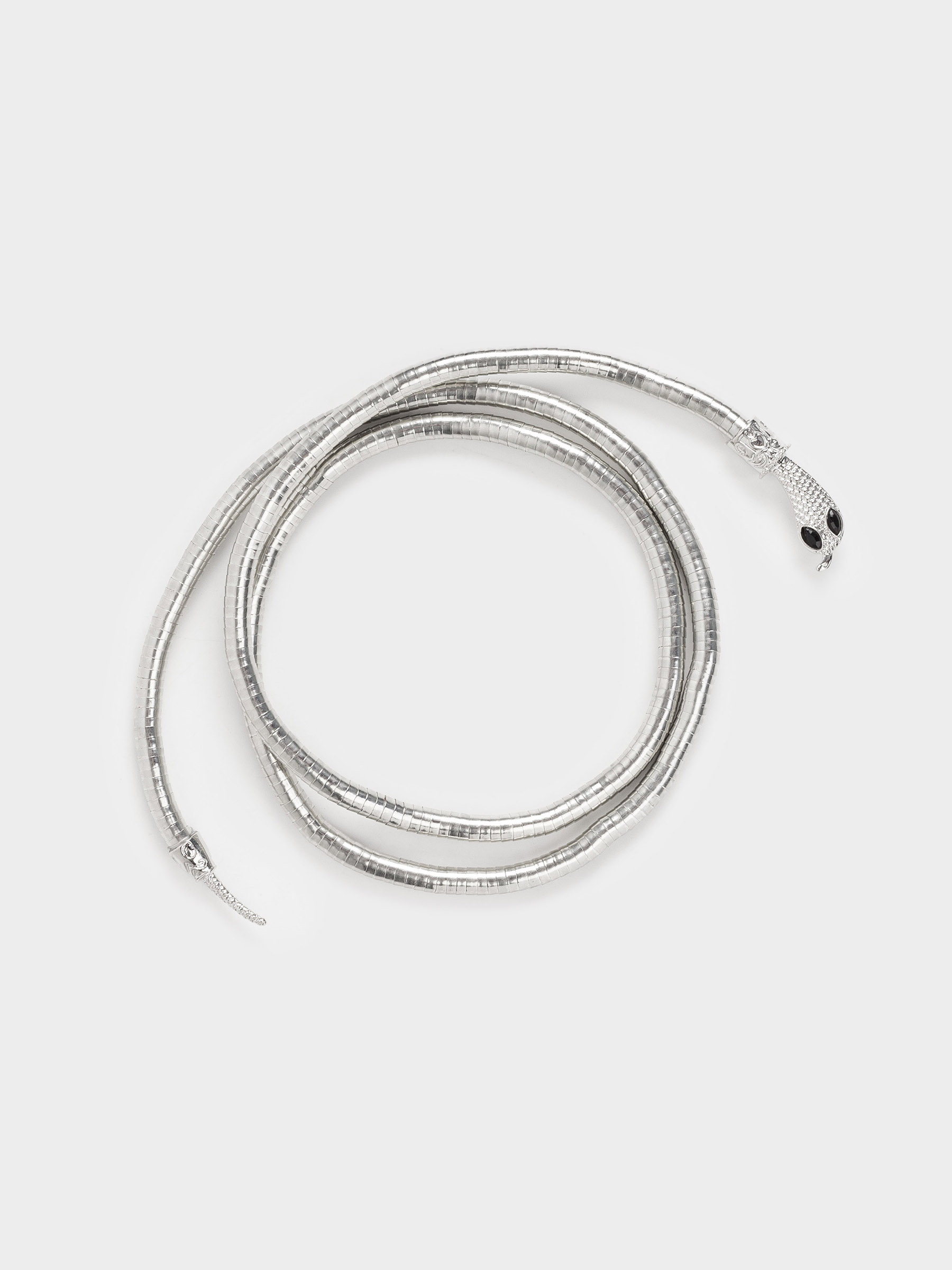 Алқа, 90 см, металл, күміс, Жылан, Jewelry snake, image-2