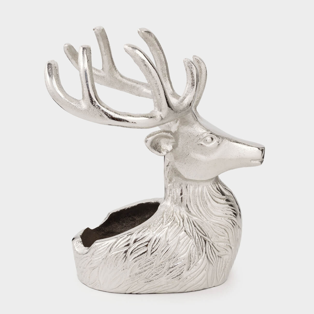 Подставка для бутылки, 20 см, металл, серебристая, Олень, Arctic deer, image-1