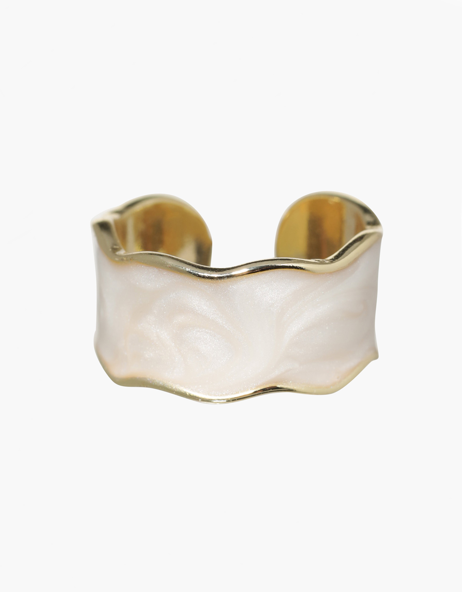 Кольцо, р. S-M, единый размер, металл, золотисто-бежевое, Jewelry , image-1