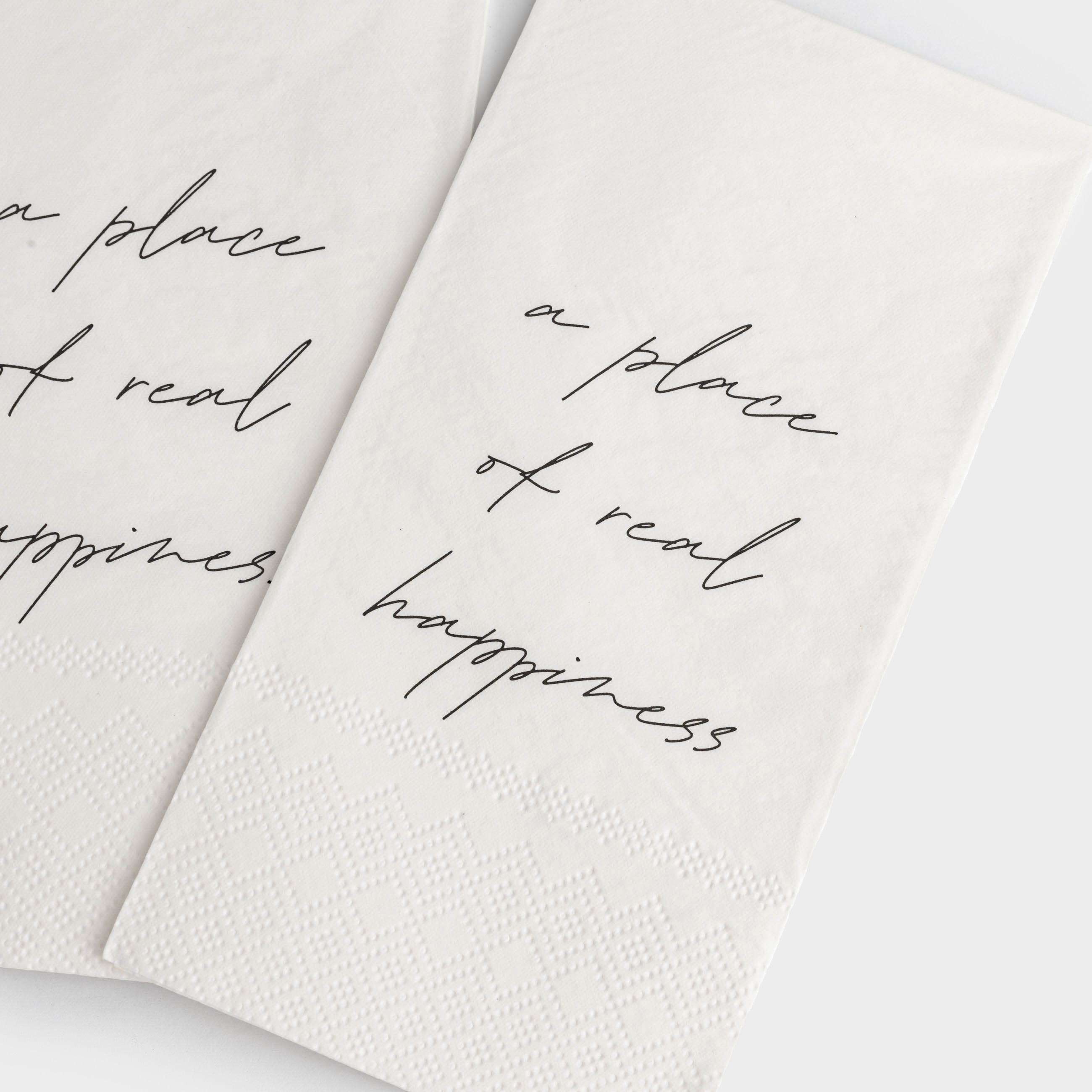 Салфетки бумажные, 33х33 см, 20 шт, прямоугольные, белые, A place of real happiness, Scroll, image-3