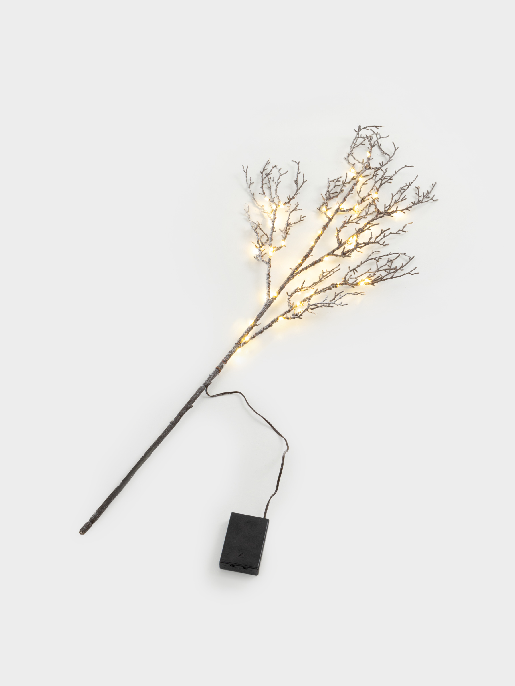 Сәндік бұтақ, 1 м, жарықтандырылған, ПВХ, күміс, Festive mood, image-3