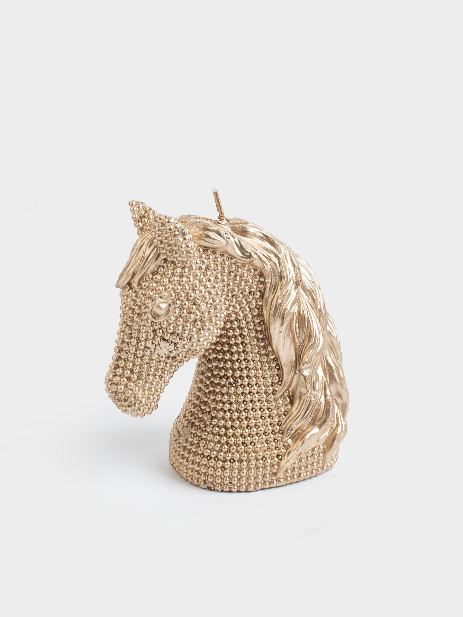 Шам, 11х12 см, алтын түстес, Жылқы, Horse gold, image-0