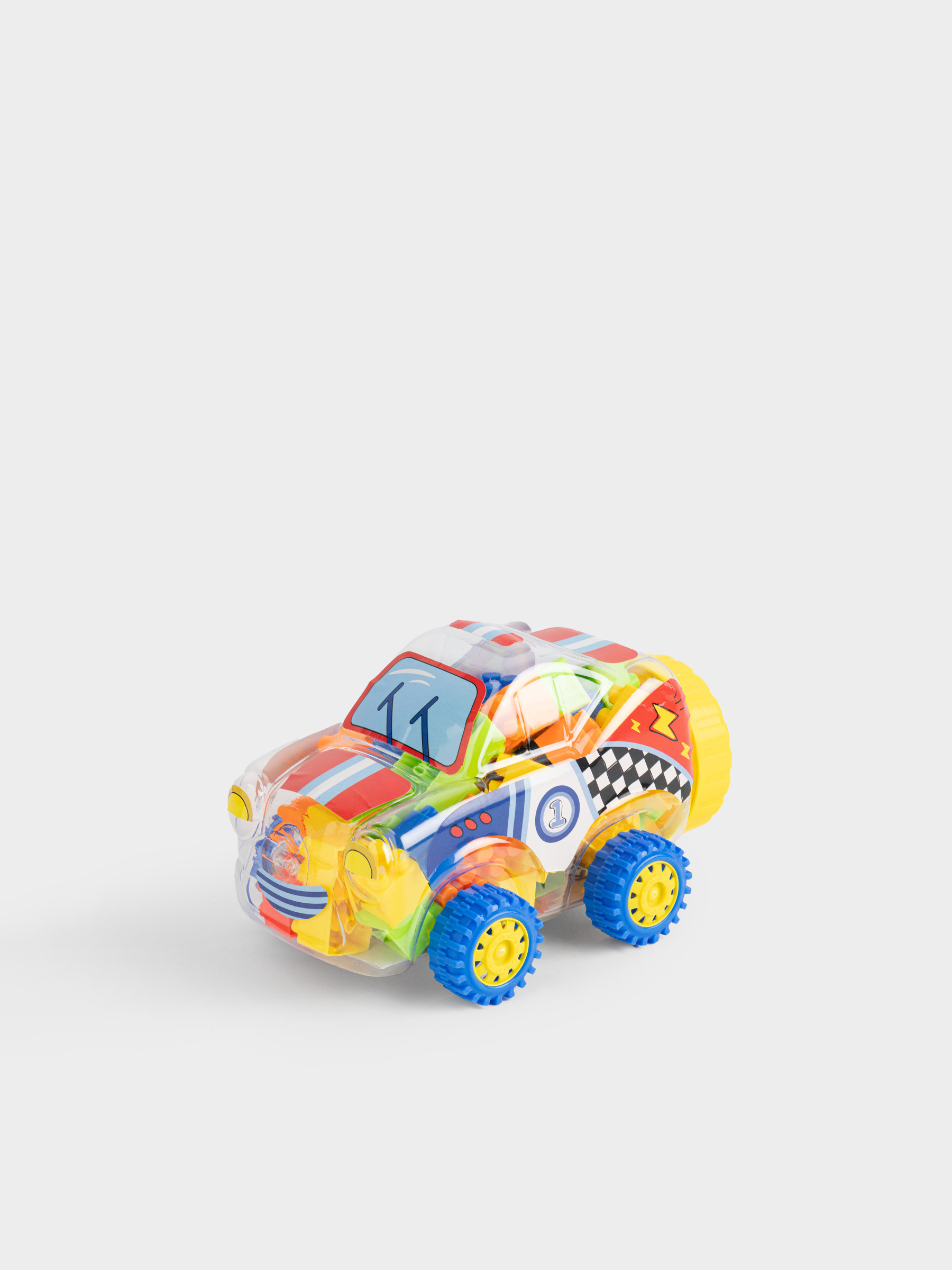 Конструктор, 12х10 см, пластик, Текшелері бар машина, Hobby kids, image-1