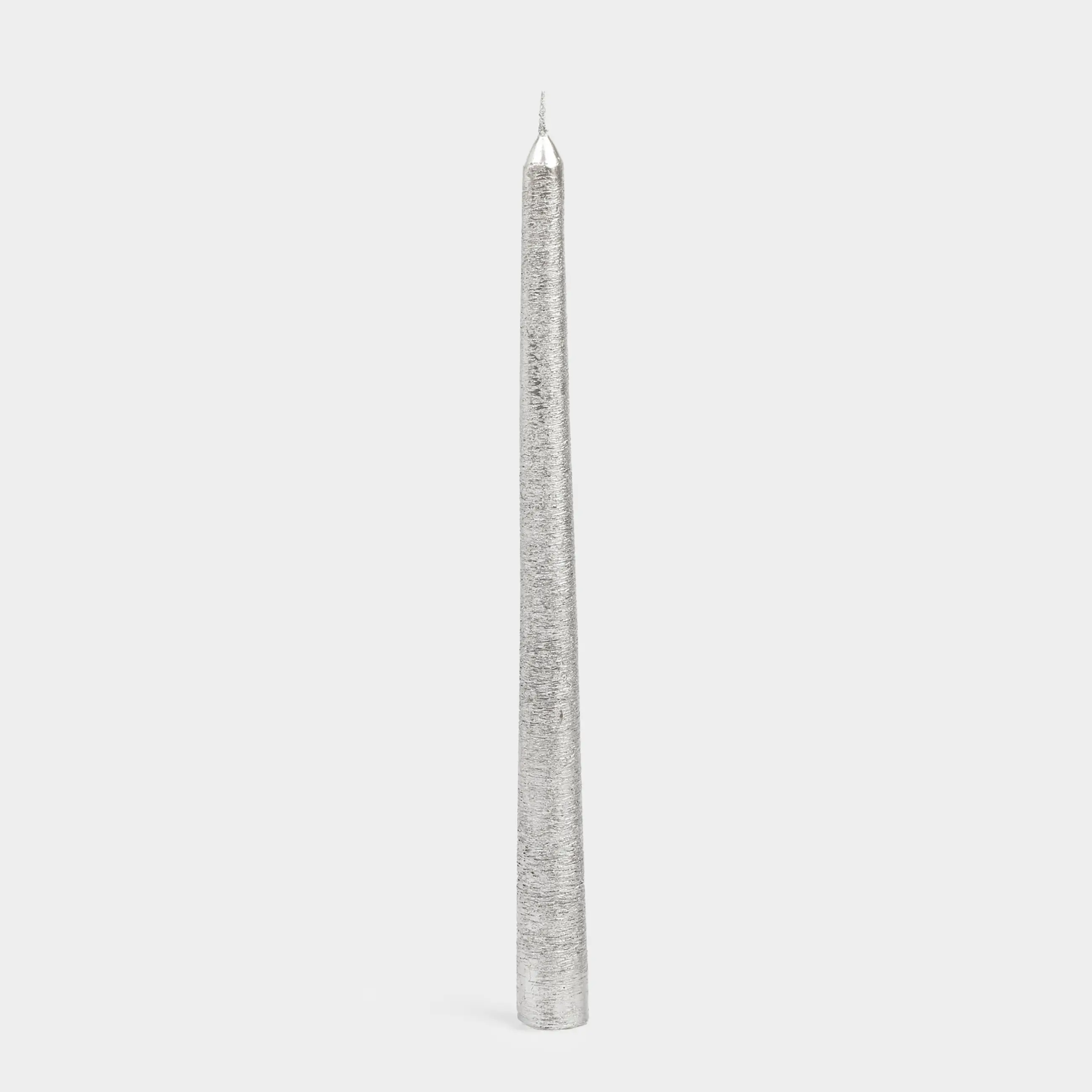 Шам, 25 см, жіңішке, күміс, Galore candle