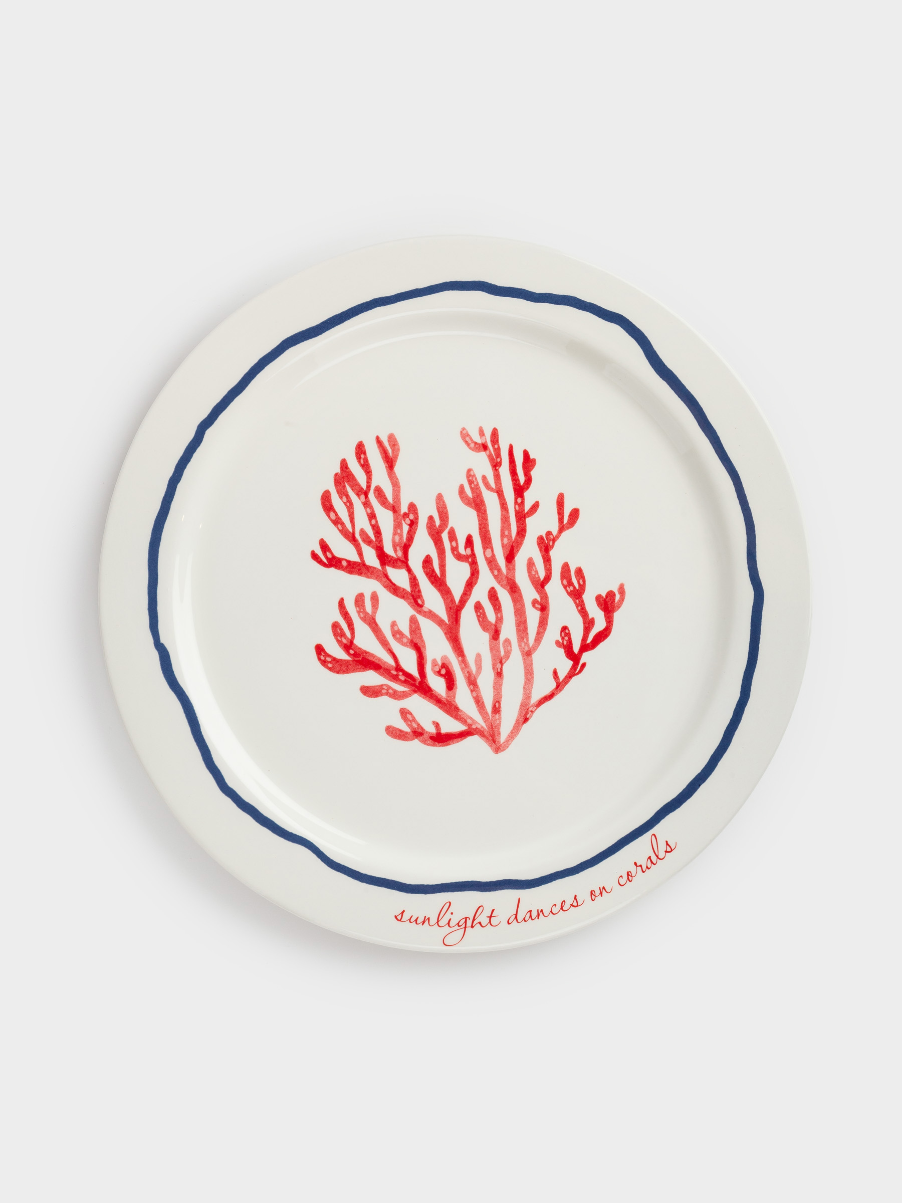 Блюдо, 28 см, керамика, молочное, Коралл, Coral reef, image-0