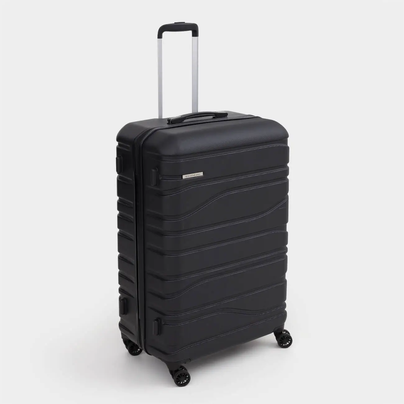 Чемодан L, 52х29х77 см, 4,2 кг, с замком, пластик, черный, Travel comfort, image-0