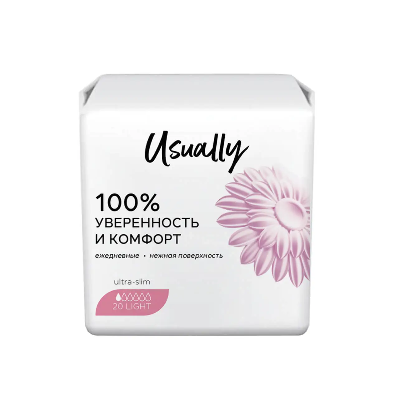Прокладки гигиенические, 15 см, 20 шт, ежедневные, Light, Usually, image-0