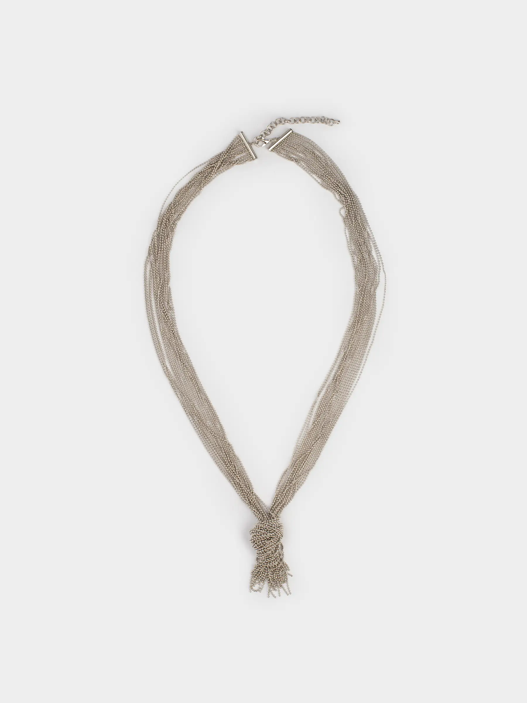Алқа, 1 м, металл, күміс, түйін, Jewelry knot