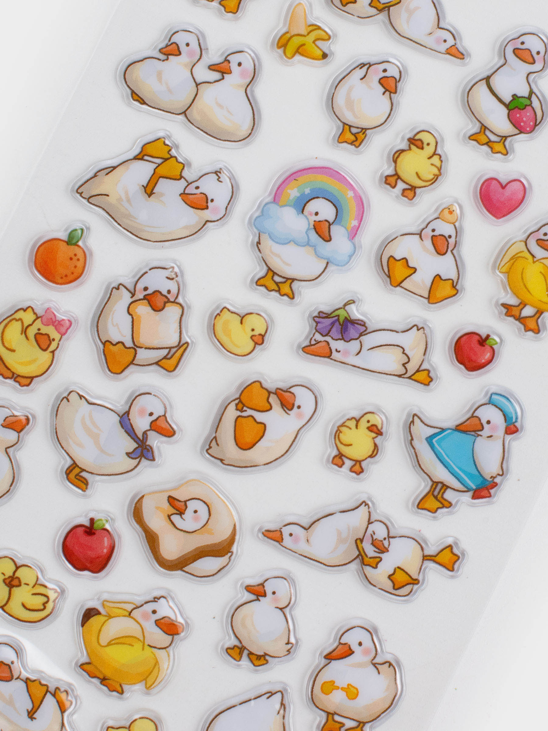 Жапсырмалар жинағы, 17х9 см, 41 дана, бір реттік, ПВХ, Үйректер, Duck yellow, image-2