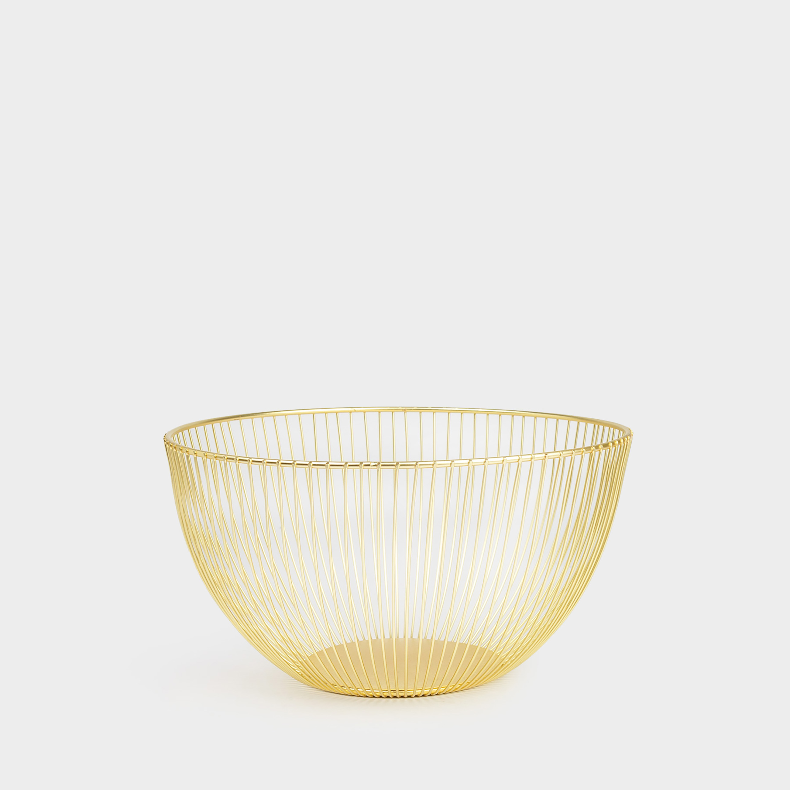 Корзина для фруктов, 25 см, металл, золотистая, Twist gold