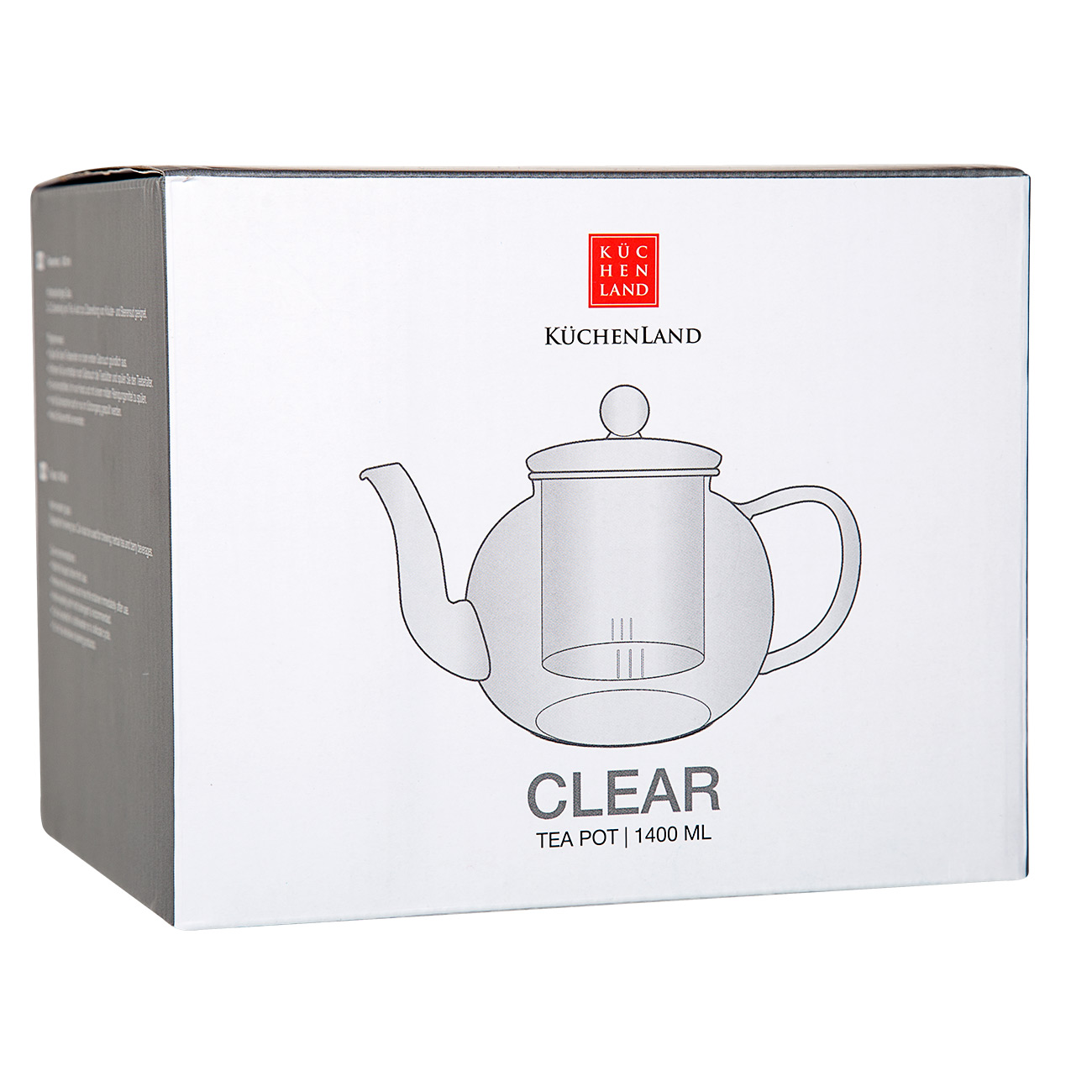 Чайник заварочный, 900 мл, стекло Б, Clear, image-1