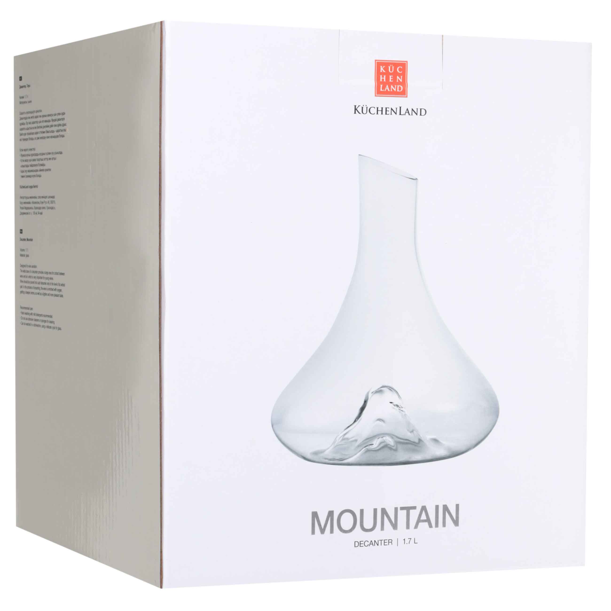 Декантер, 1,7 л, стекло, Гора, Mountain, image-4