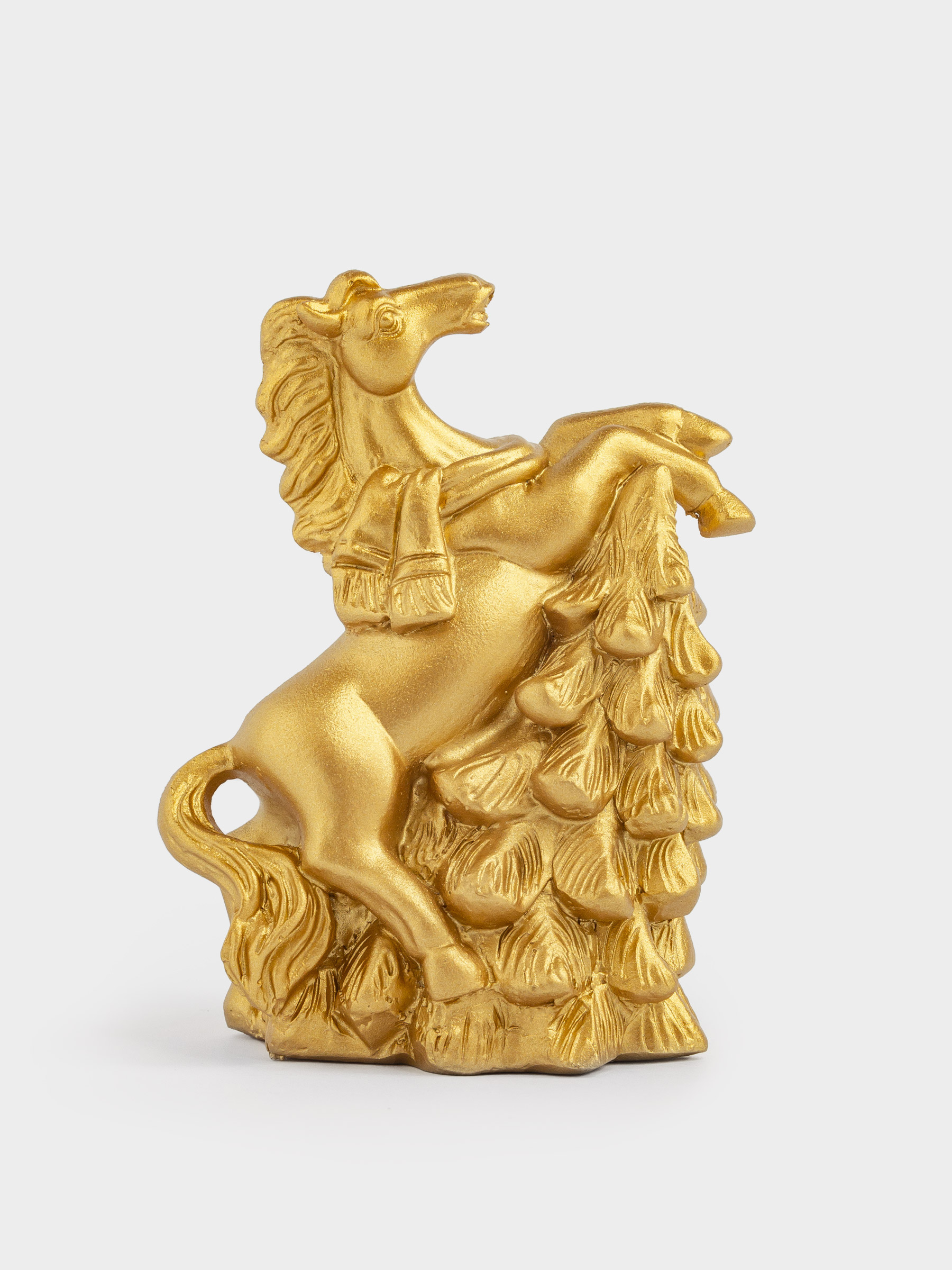 Ақша жәшігі, 10 см, полирезин, алтын, Жылқы, Horse gold, image-0