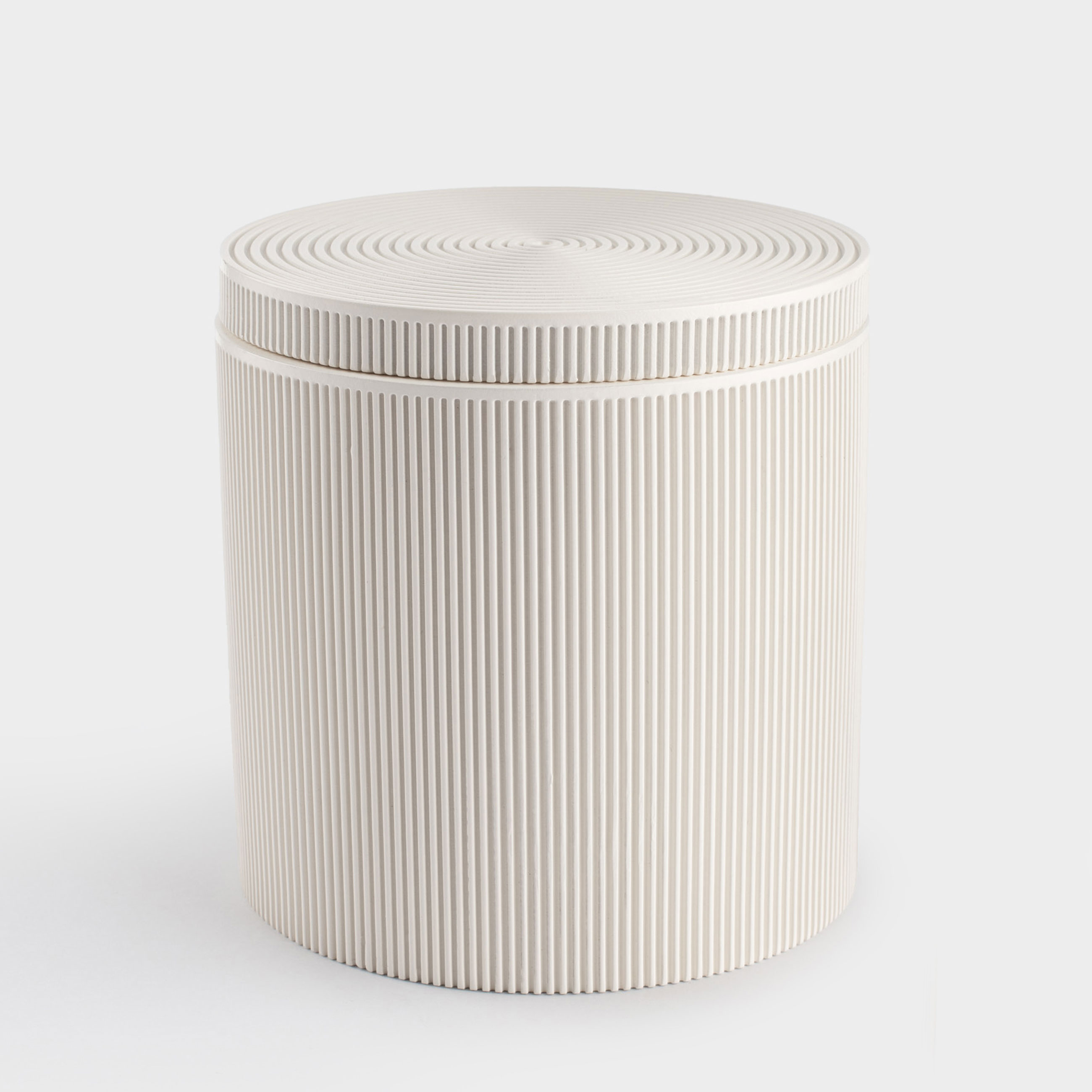 Жуынатын бөлмеге арналған қорап, 10 см, полирезин, сүт түстес, White stripes