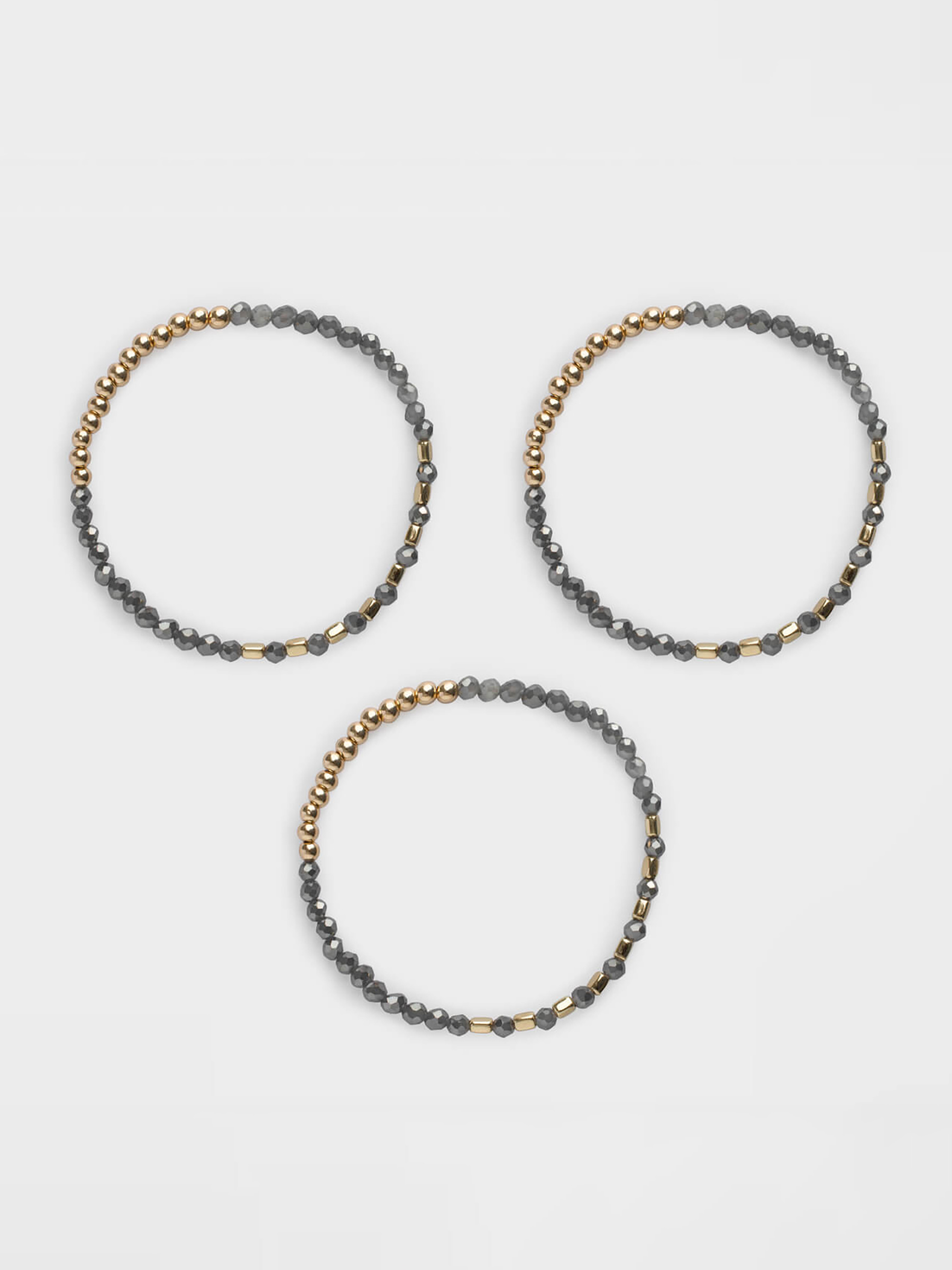 Браслет, 17 см, 3 шт, акрил/пластик, коричневый, Jewelry, image-1
