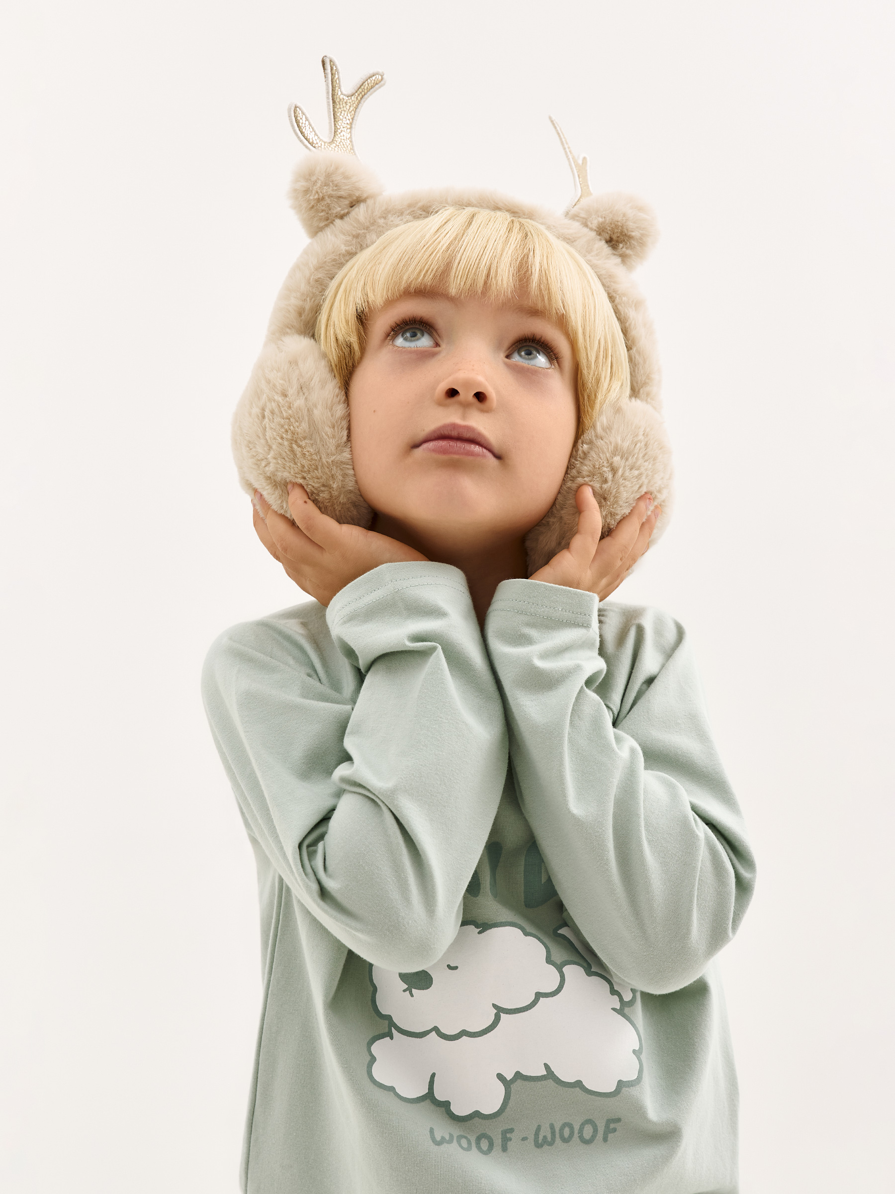 Үлбір құлақшын, 30 см, жасанды үлбір, қоңыр, Мүйіздер, Deer toy