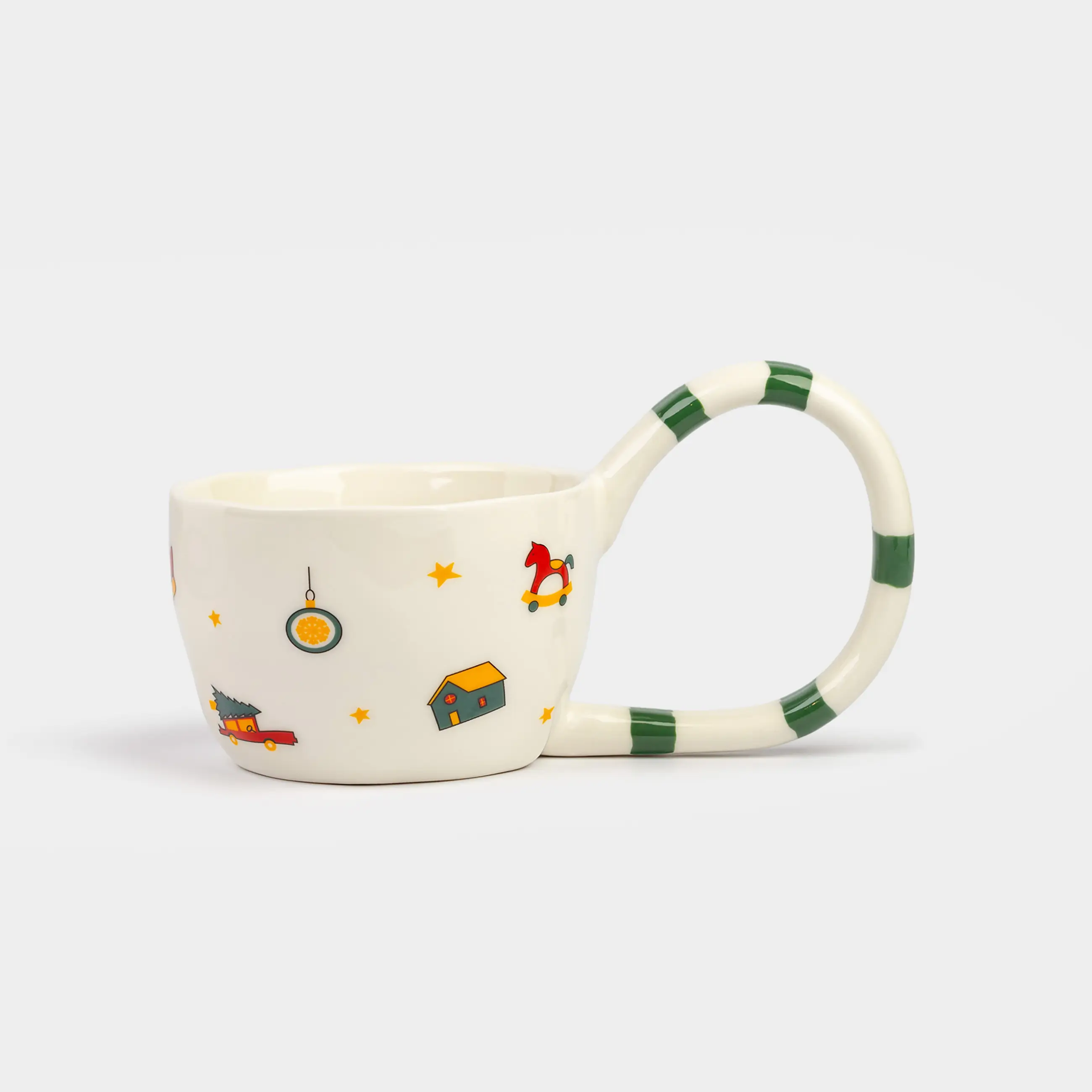 Саптыаяқ, 300 мл, фарфор N, ақ-жасыл, Жаңа жылдық микс, Christmas