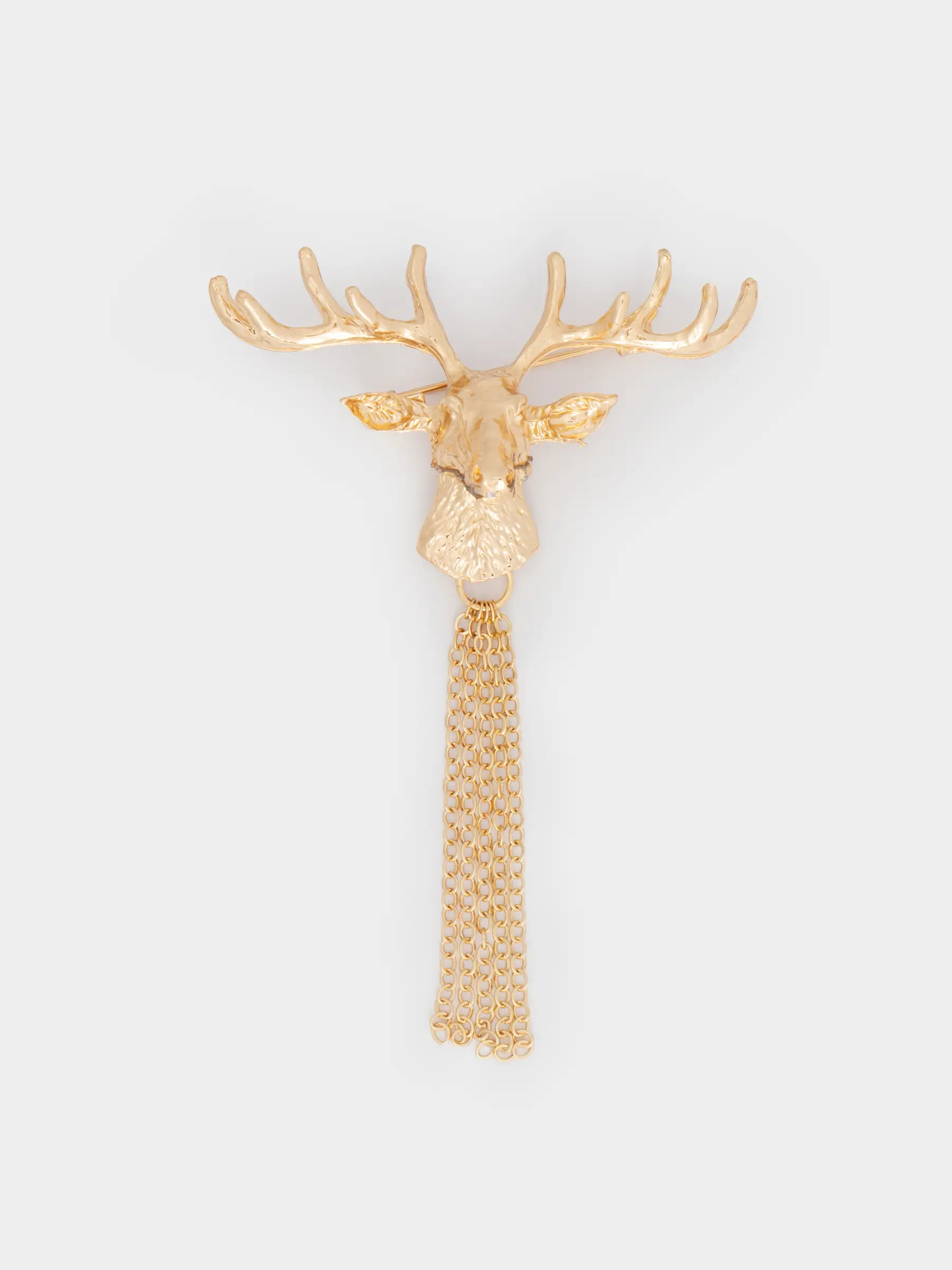 Танамоншақ, 6 см, металл, алтын түстес, Бұғы, Jewelry deer