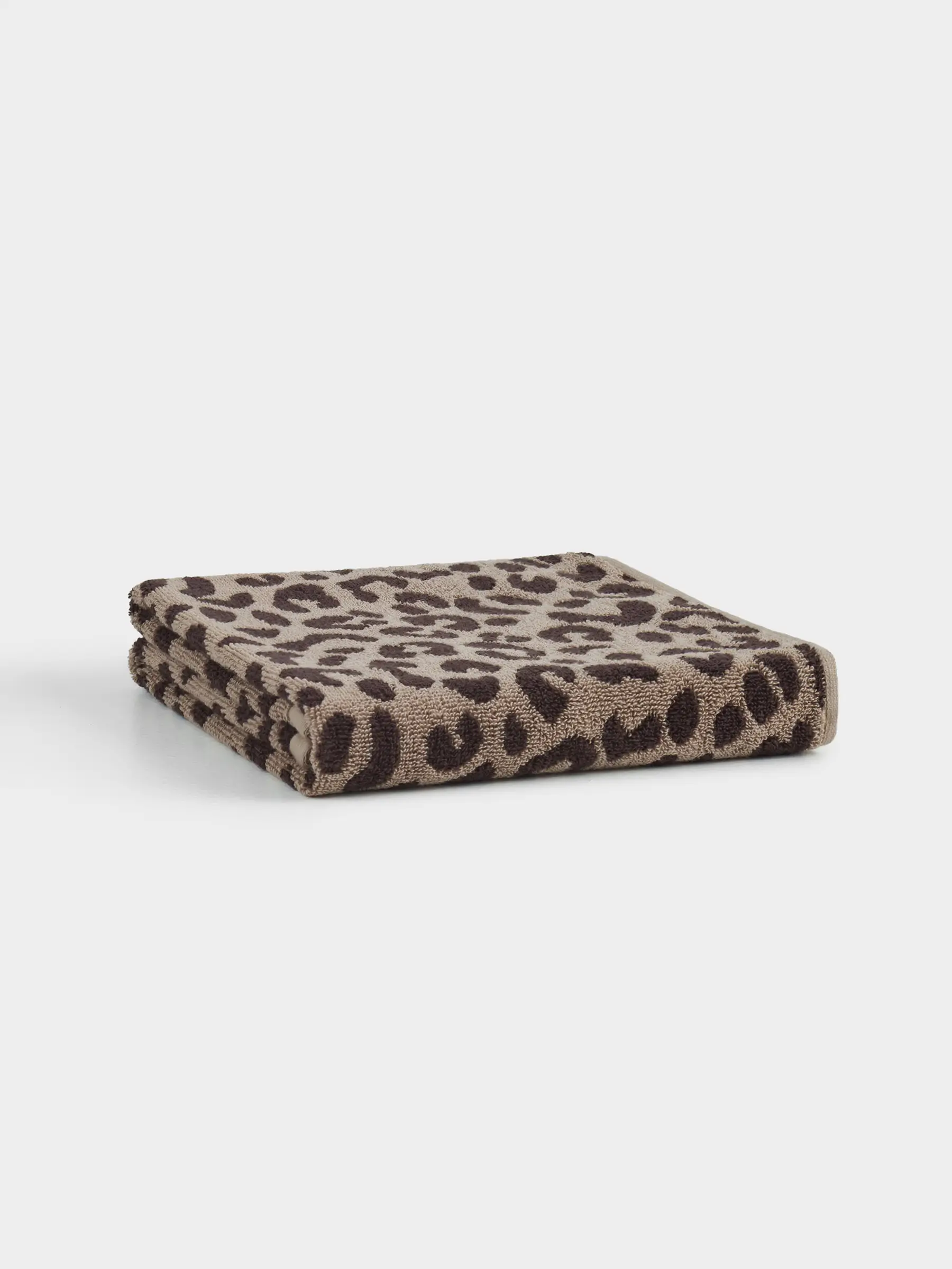 Сүлгі, 50х100 см, мақта, қоңыр, Леопард принті, Leopard cotton, image-0