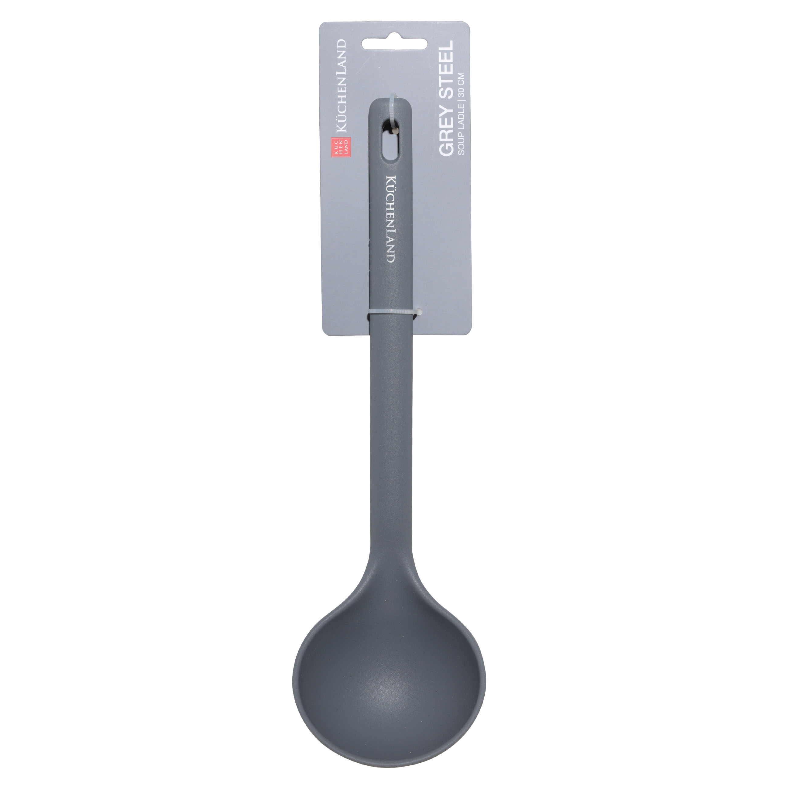 Половник, 30 см, силикон, серый, Grey steel, image-2