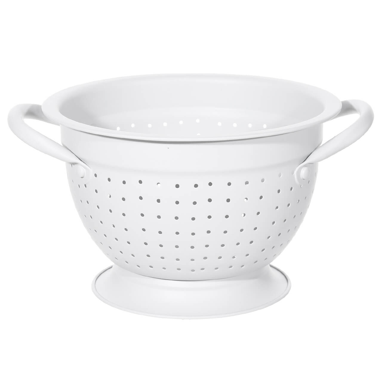 Сүзгі ожау, 22 см, екі тұтқасы бар, болат, сүт түсті, Soft, image-0