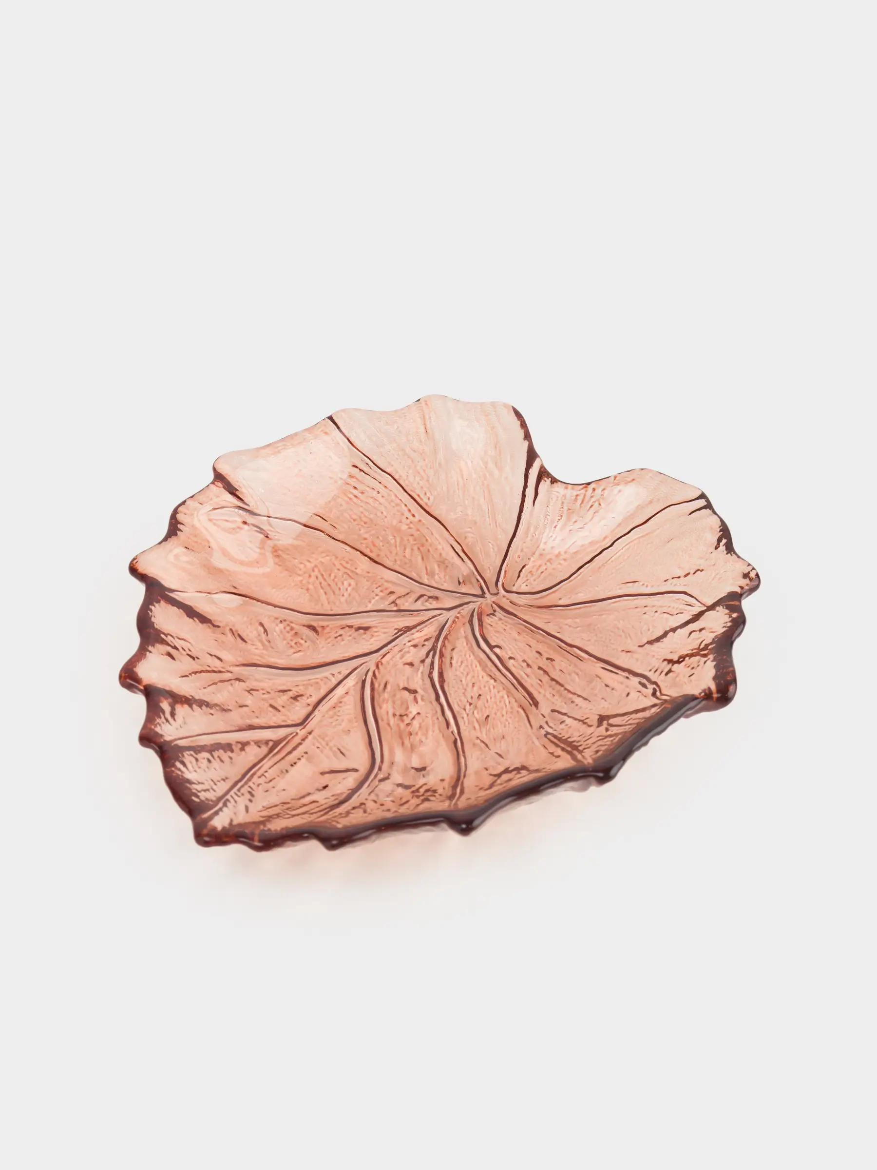 Ыдыс, 16х14х2 см, шыны, қоңыр, Жапырақ, Leaves, image-0