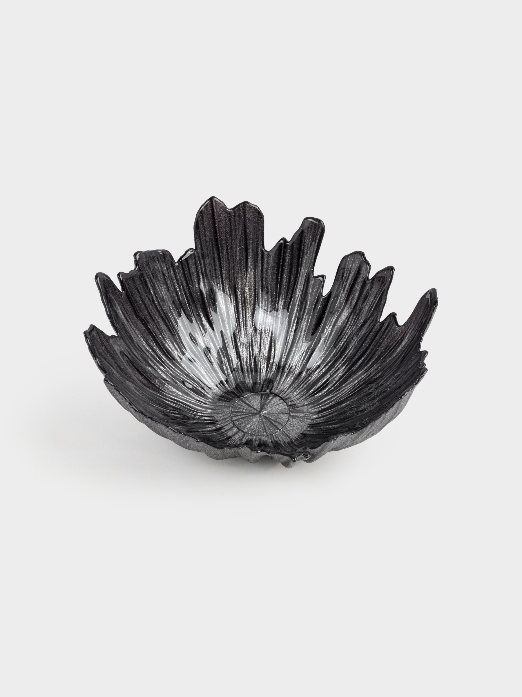 Ваза для фруктов, 26х12 см, стекло Р, серая, Verge, image-1