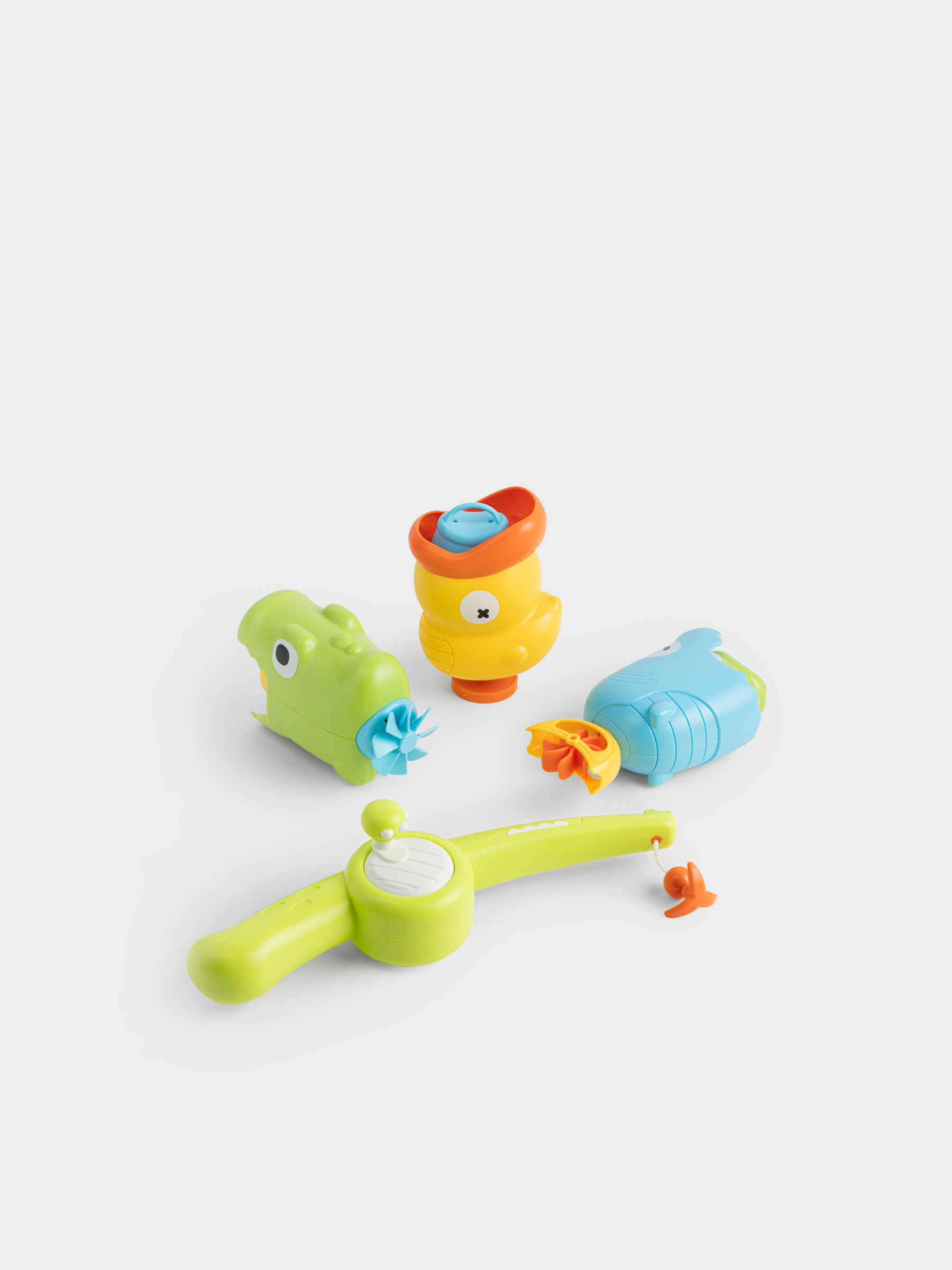 Набор игровой, 4 пр, пластик, цветной, Рыбалка, Aquatic animals, image-1