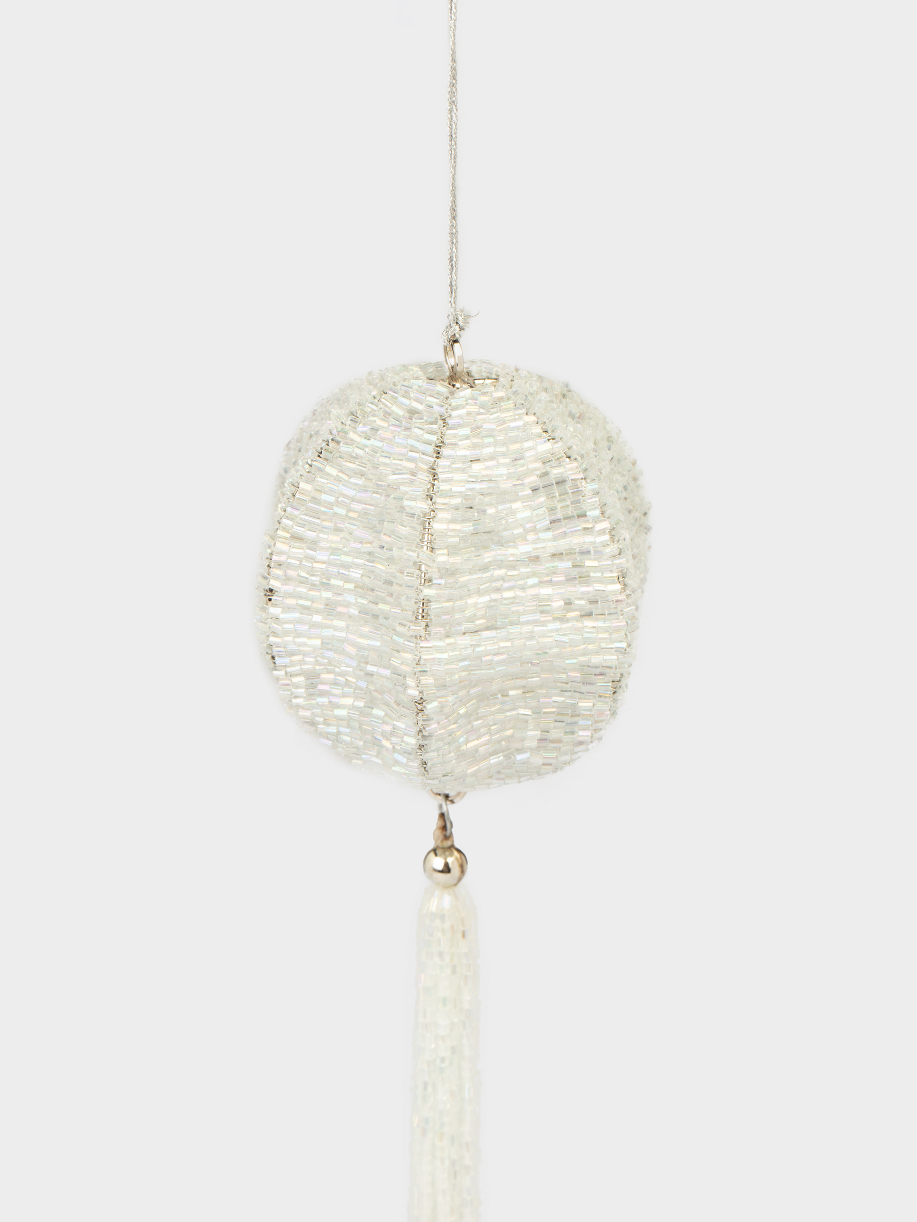 Шырша ойыншығы, 21 см, шашағы бар, моншақтар, інжу-маржан, Шар, Ball tassel, image-1