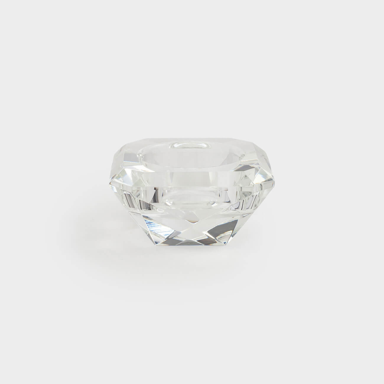 Шам ұстағыш, 7 см, шәй шамына арналған, шыны, Қырлар, Lux crystal, image-0